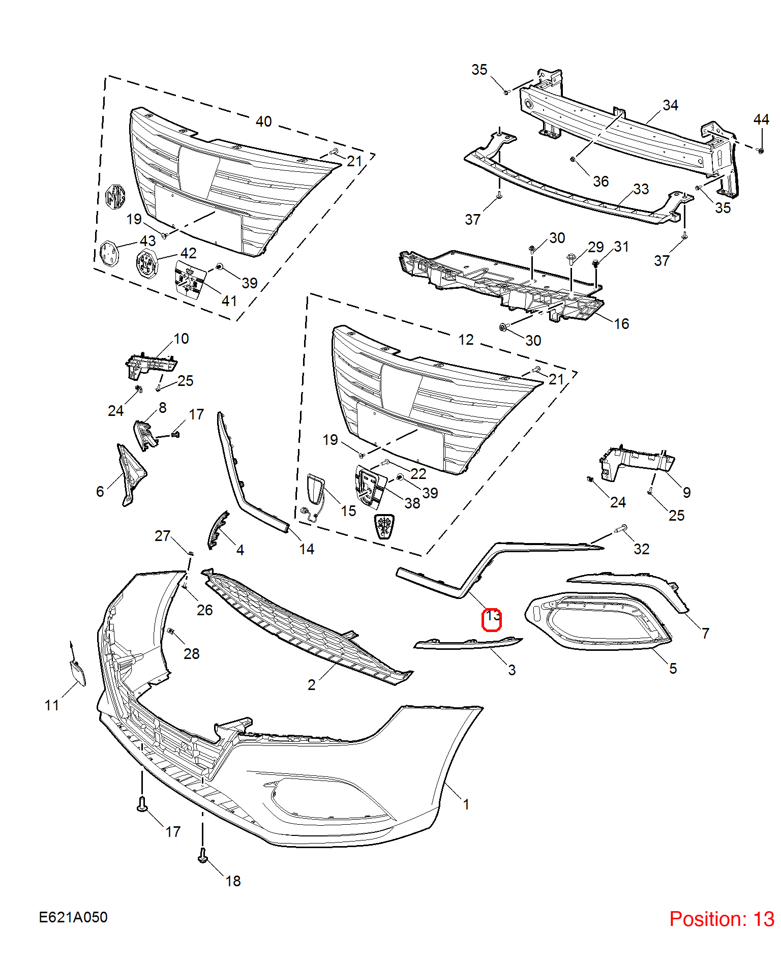 MG Bumper Trim OEM 10361095 FOR MG5 10361095-MG_OEM