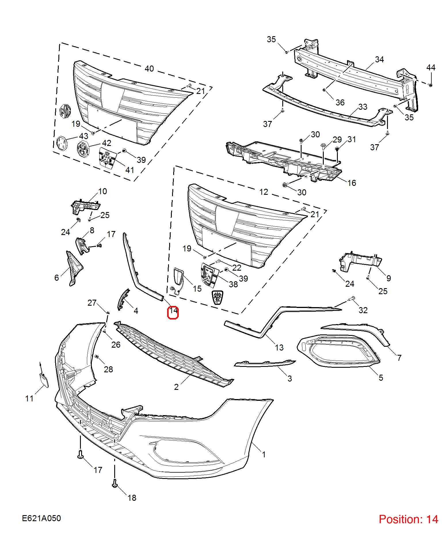 MG Bumper Trim OEM 10361096 FOR MG5 10361096-MG_OEM