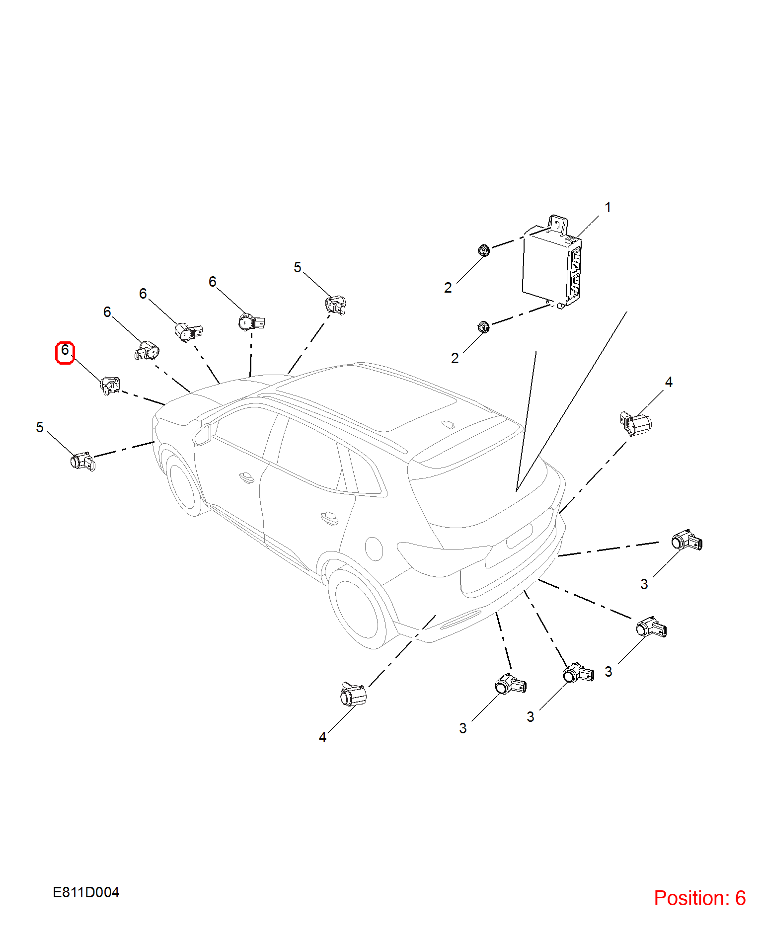 MG Parking Sensor OEM 10361449GCY FOR MG 10361449GCY-MG_OEM