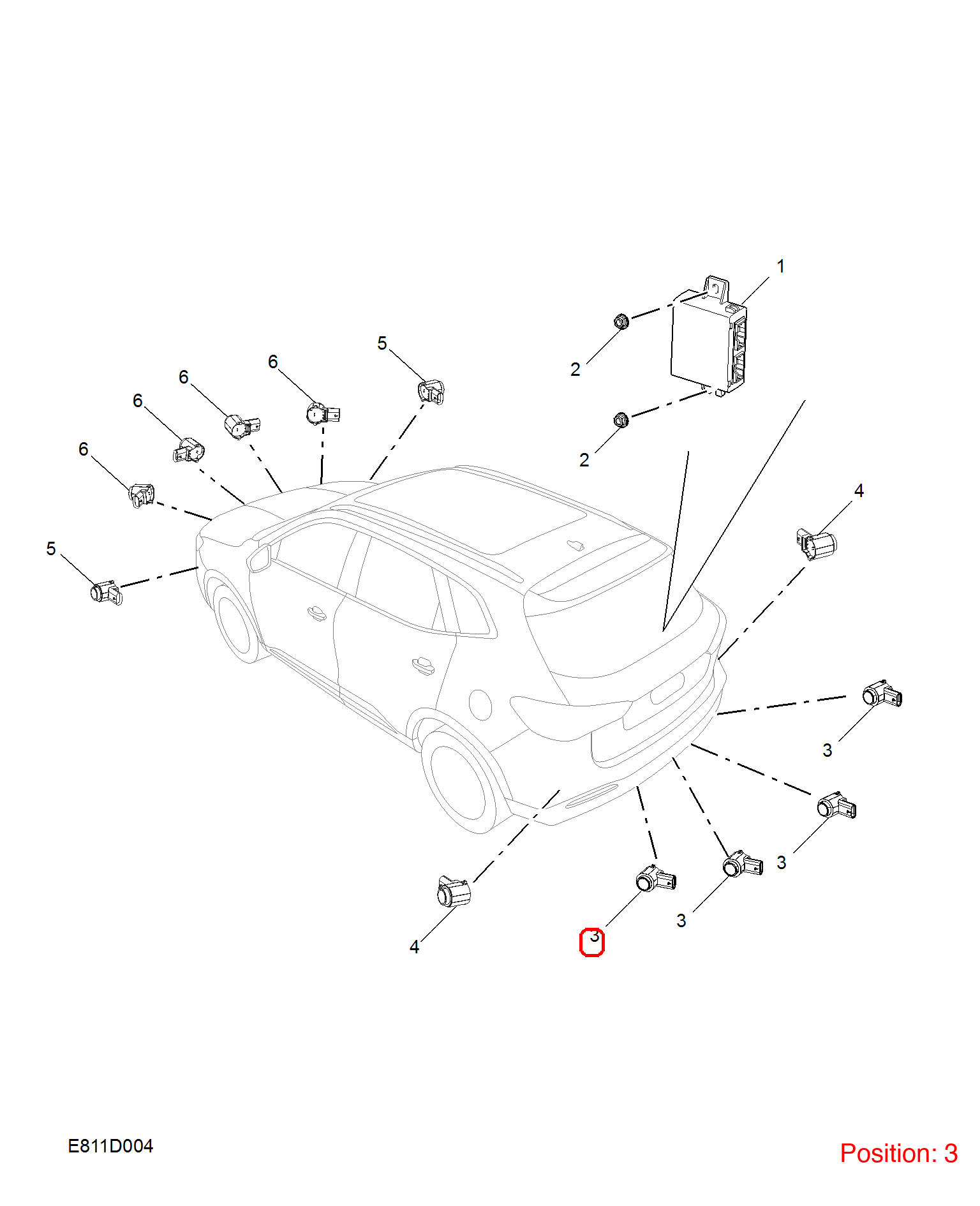 MG Parking Sensor OEM 10361449PBC FOR MG 10361449PBC-MG_OEM