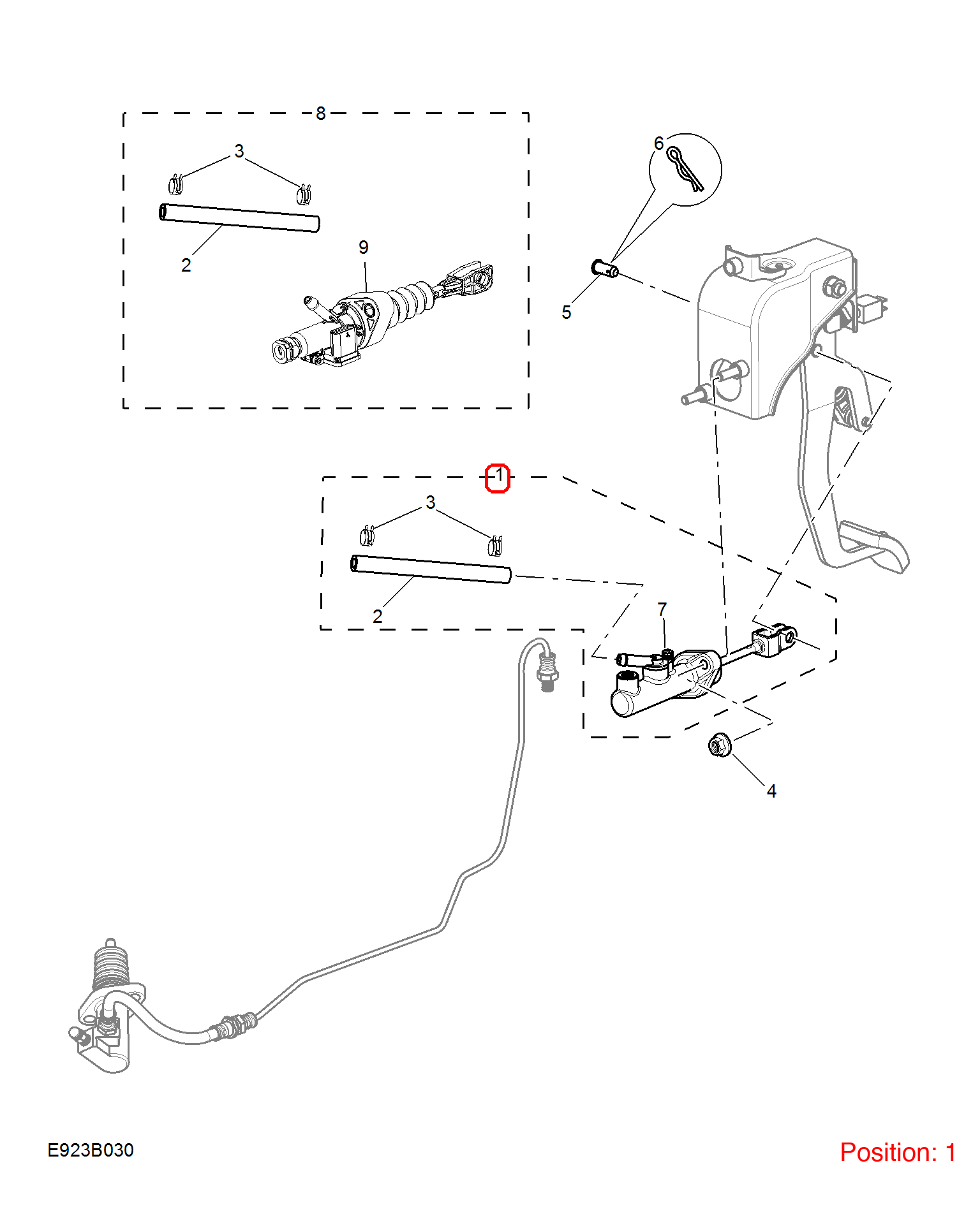 MG Clutch master cylinder OEM 10363448 10363448-MG_OEM