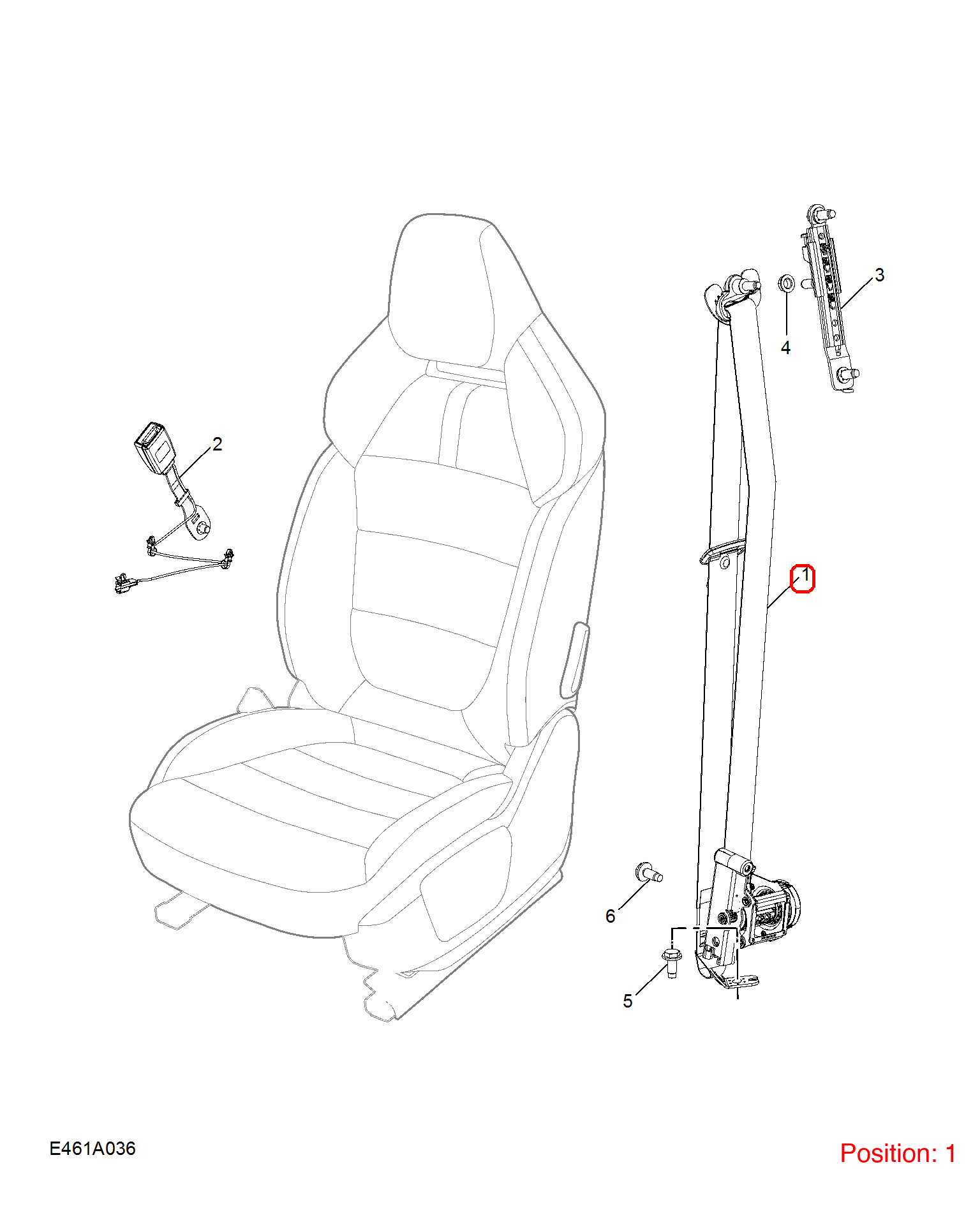 MG Seat belt OEM 10363550PHD FOR MG 10363550PHD-MG_OEM