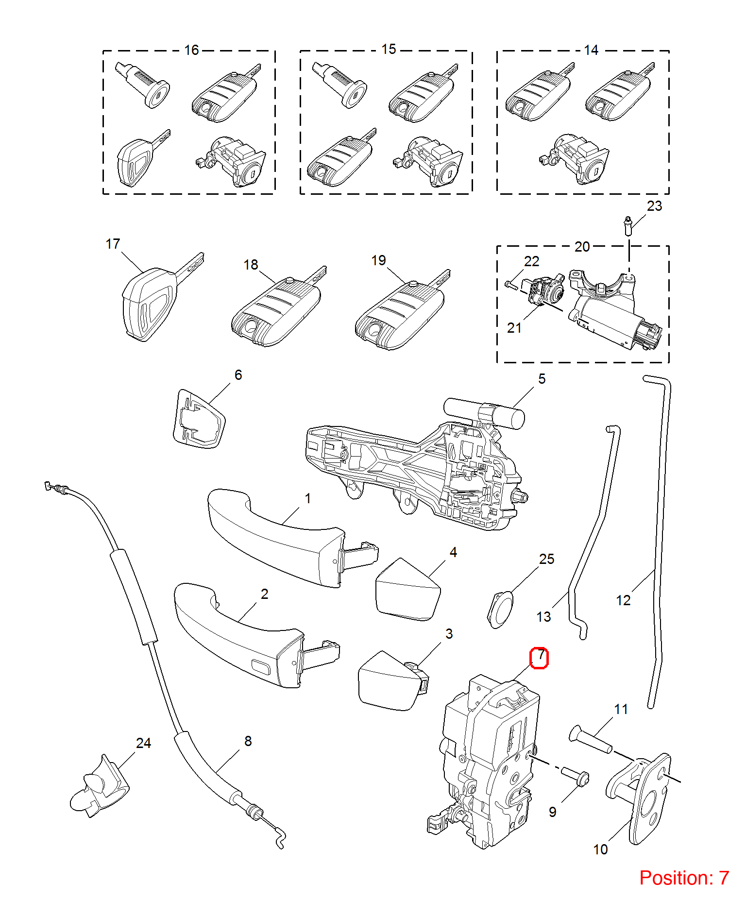 MG Door Lock OEM 10366994 FOR MG6 10366994-MG_OEM