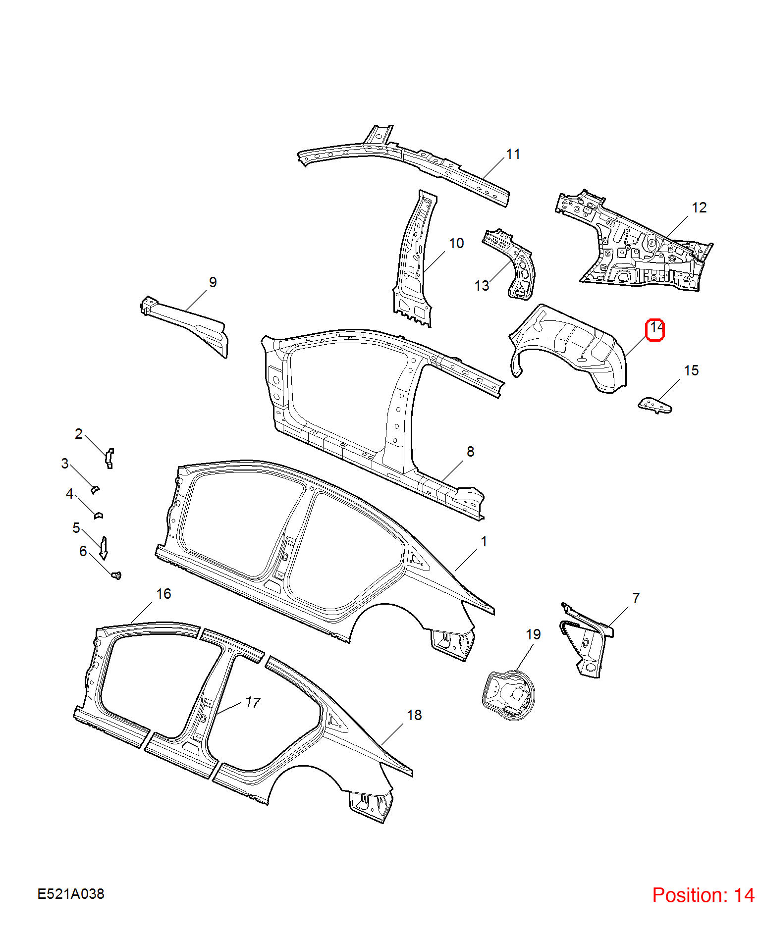 MG Fender Liner OEM 10370580SEPP FOR MG5 10370580SEPP-MG_OEM