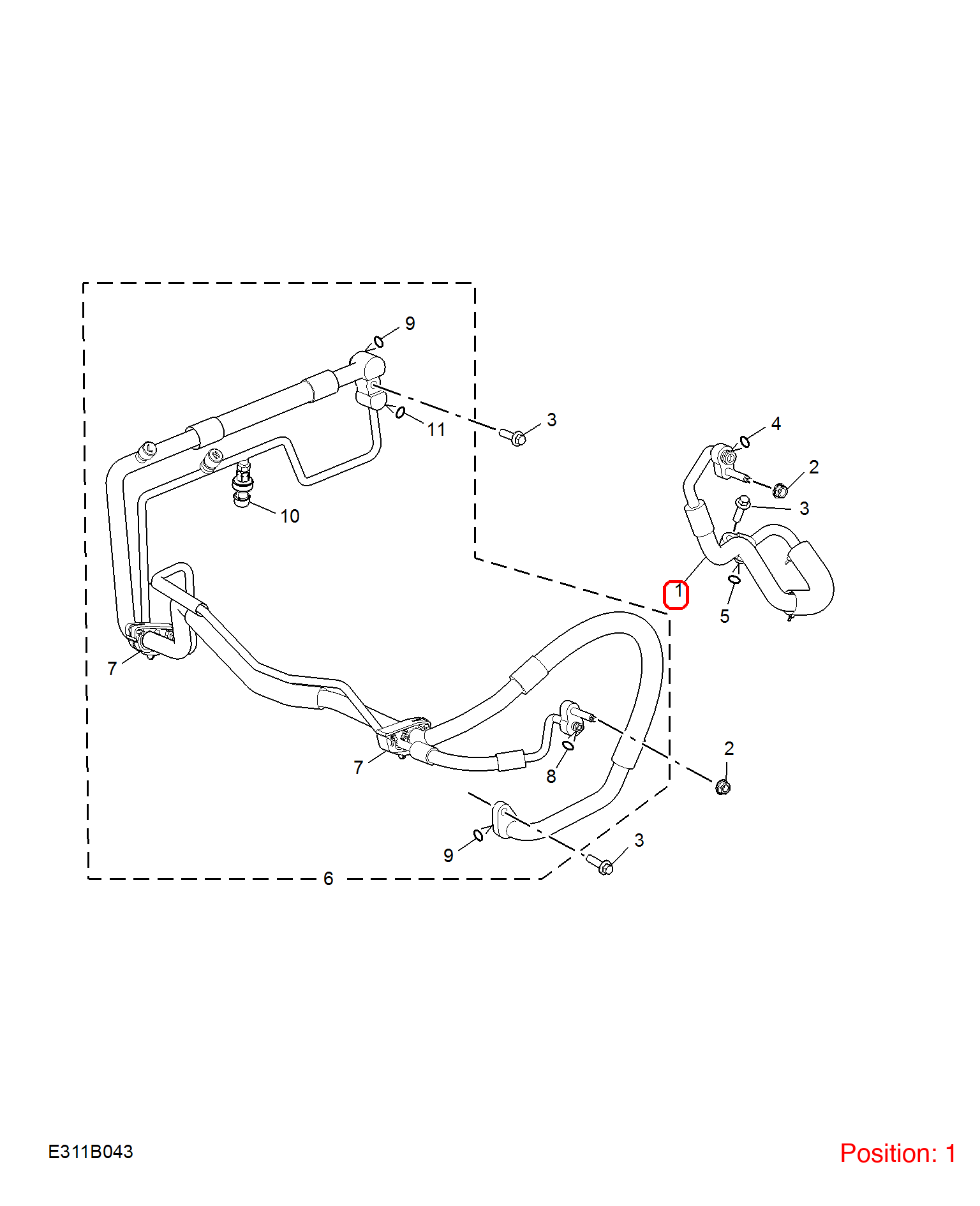 MG A/C Refrigerant Suction Hose OEM 10373404 FOR MG5 10373404-MG_OEM