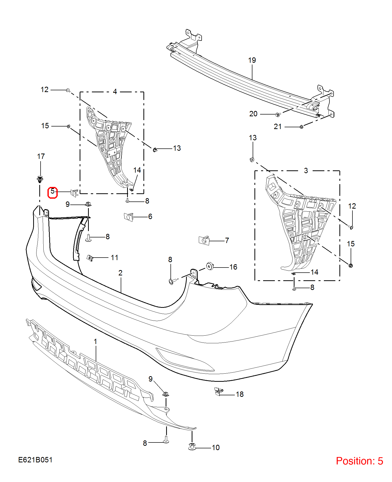 MG Reverse radar bracket OEM 10373891 FOR MG5 10373891-MG_OEM
