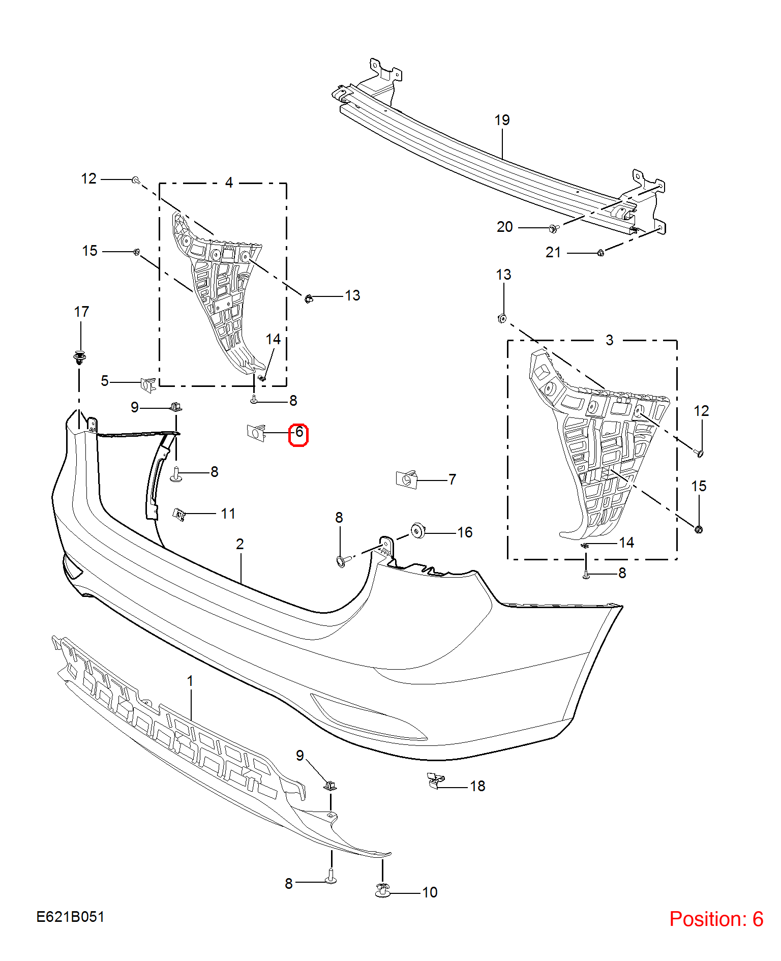 MG Reverse radar bracket OEM 10373893 FOR MG5 10373893-MG_OEM