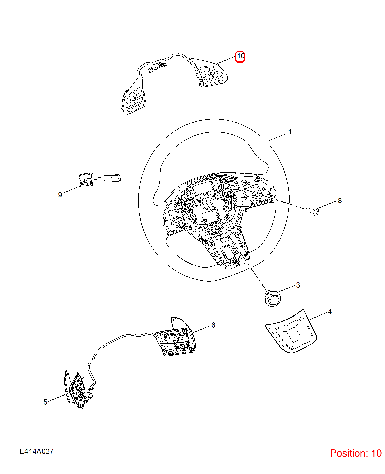 MG Steering wheel switch OEM 10374072 FOR MG6 10374072-MG_OEM