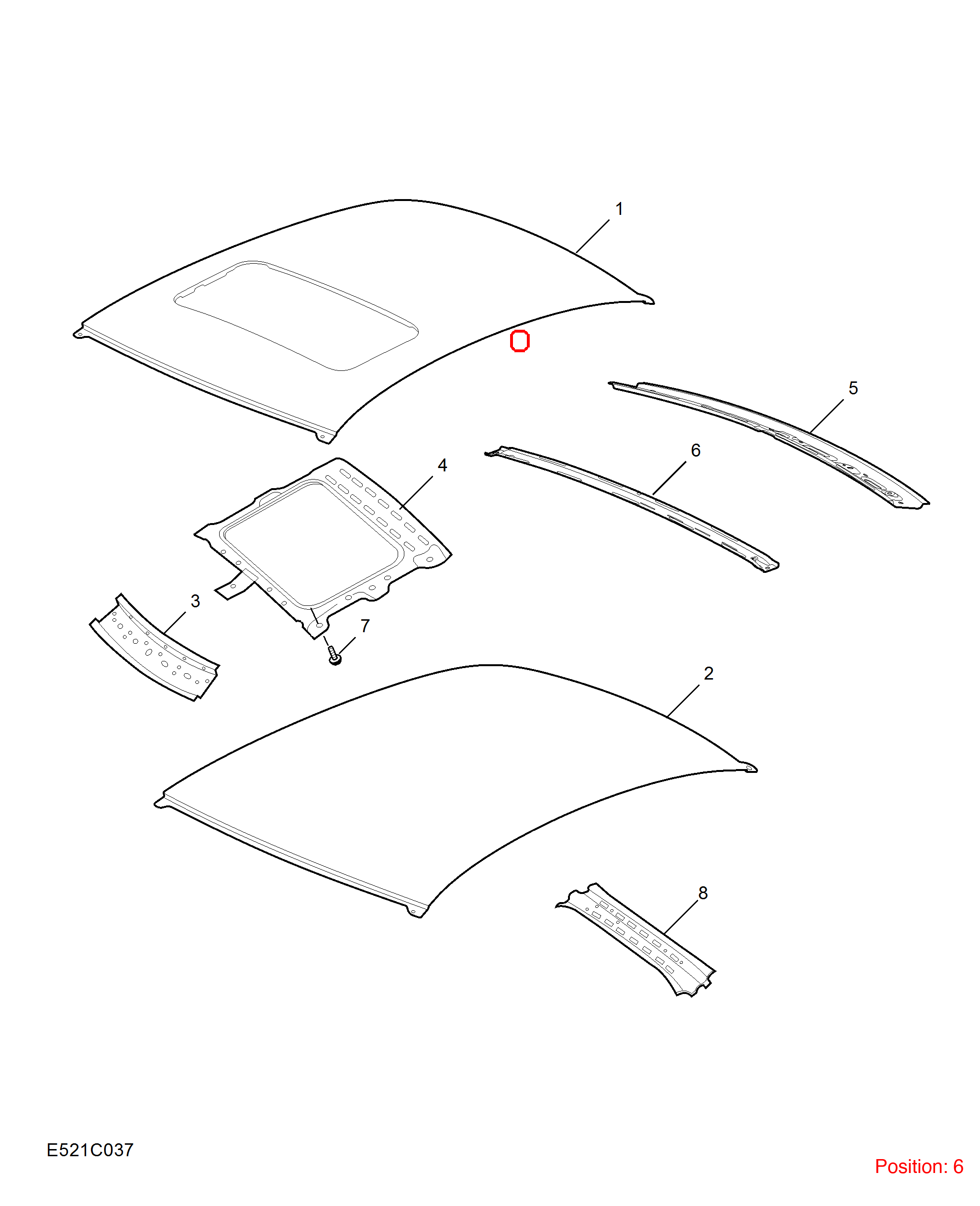 MG Roof beam OEM 10376012SEPP FOR MG5 10376012SEPP-MG_OEM