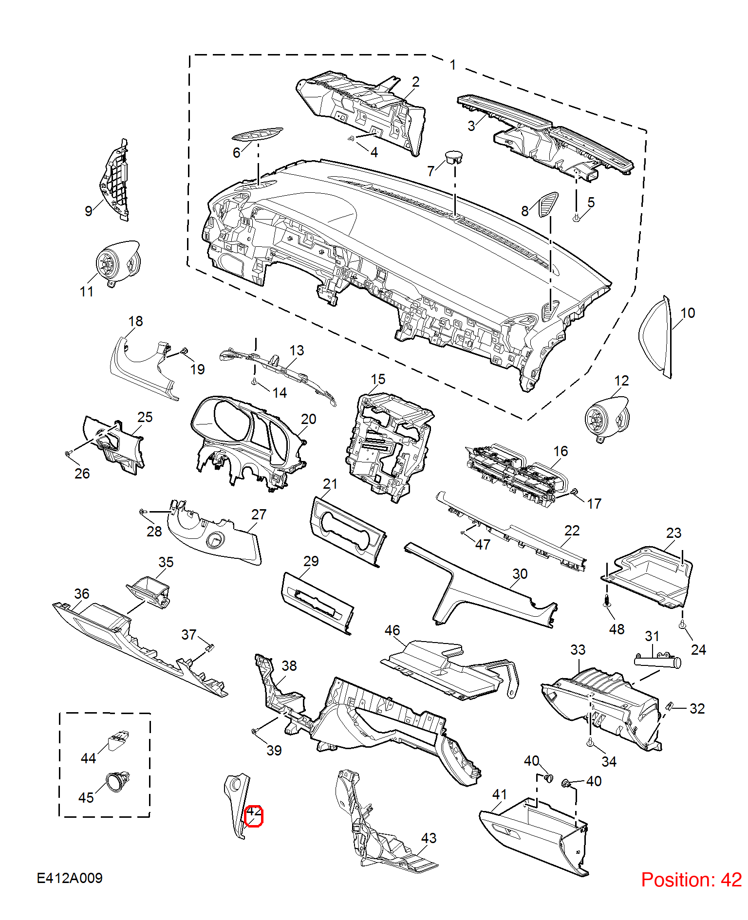 MG Instrument panel side trim OEM 10377202VMS FOR MG6 10377202VMS-MG_OEM