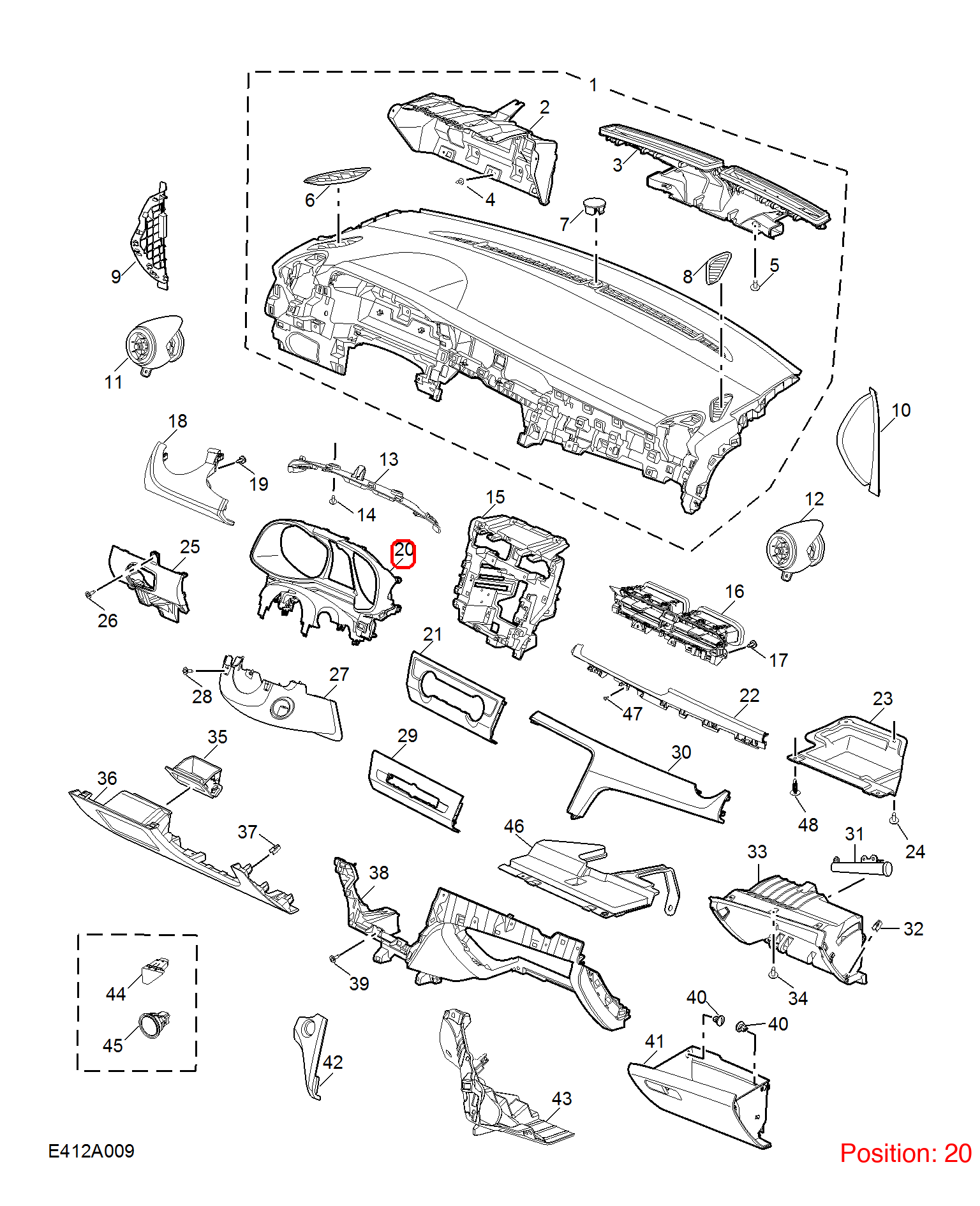 MG Combination instrument trim panel OEM 10377203 FOR MG6 10377203-MG_OEM