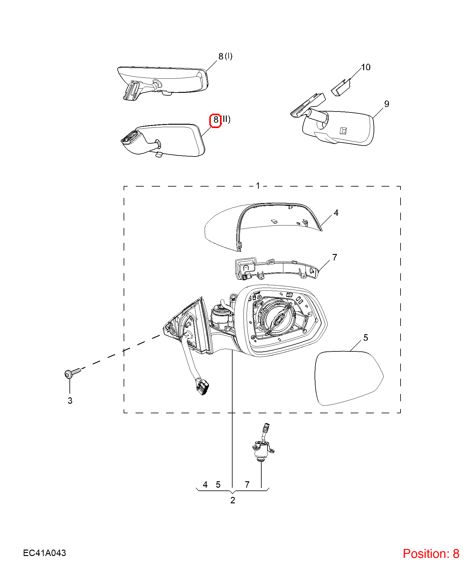 MG Interior mirror OEM 10377729 FOR RX5 MG 10377729-MG_OEM