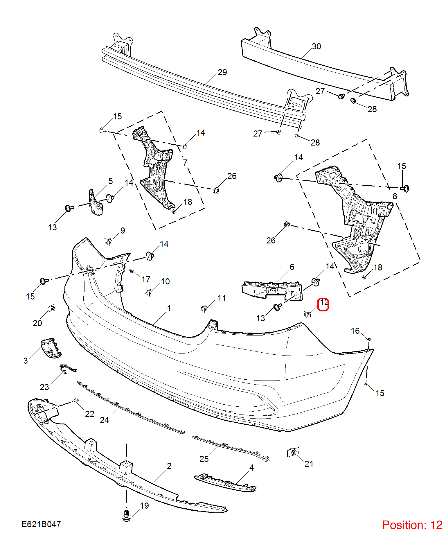 MG Reverse radar bracket OEM 10381085 FOR MG6 10381085-MG_OEM