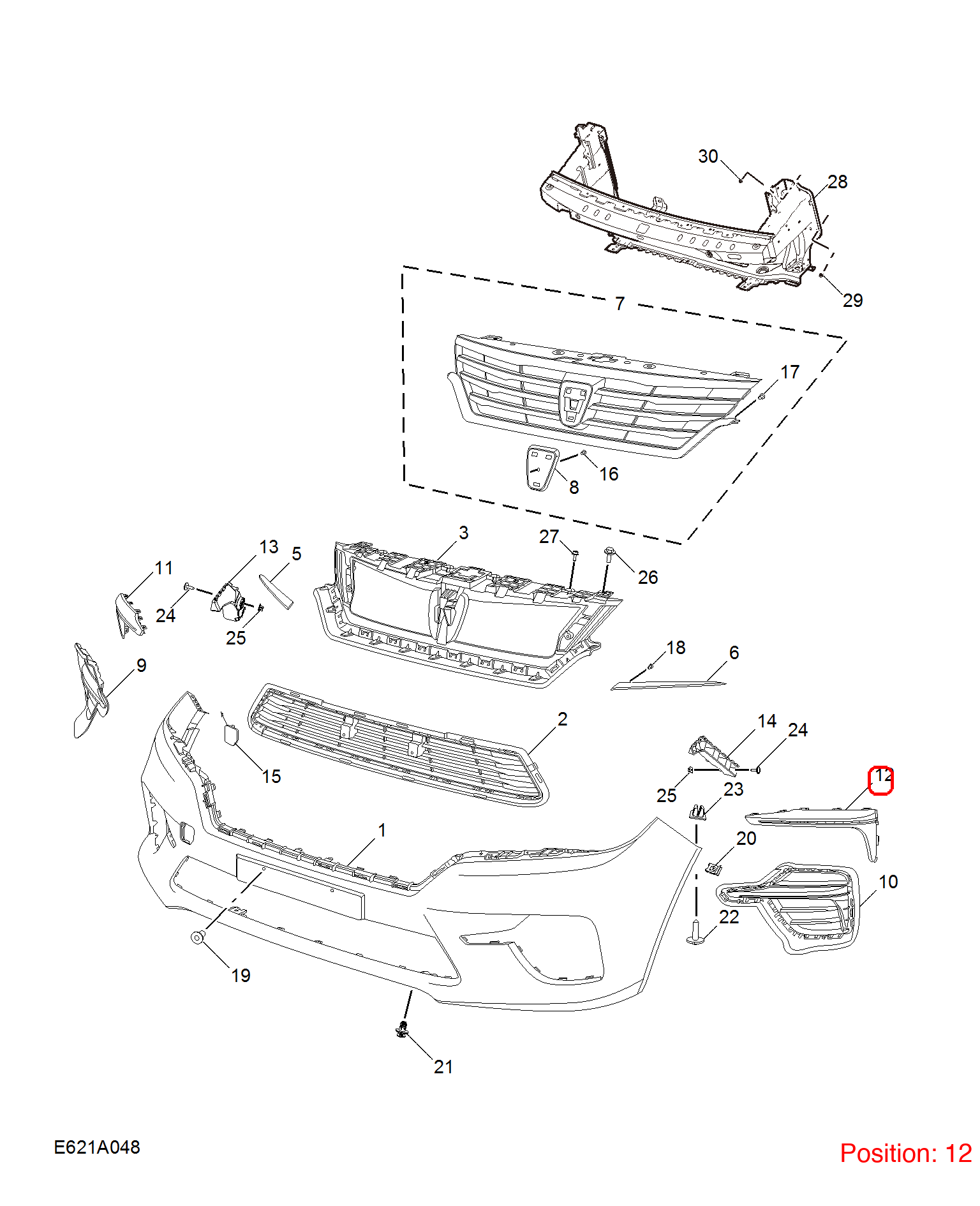 MG Front grille trim OEM 10384312 10384312-MG_OEM