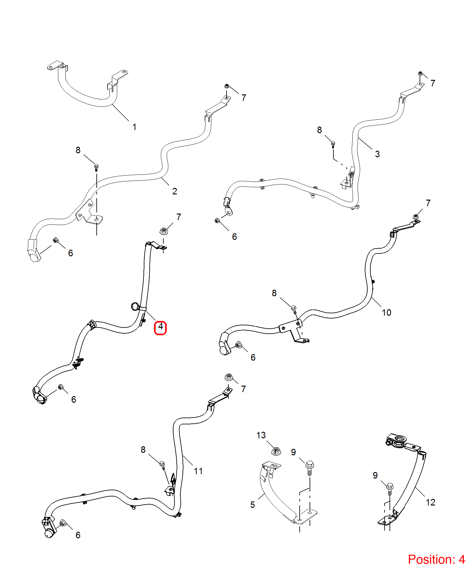 MG Positive wire OEM 10385202 10385202-MG_OEM