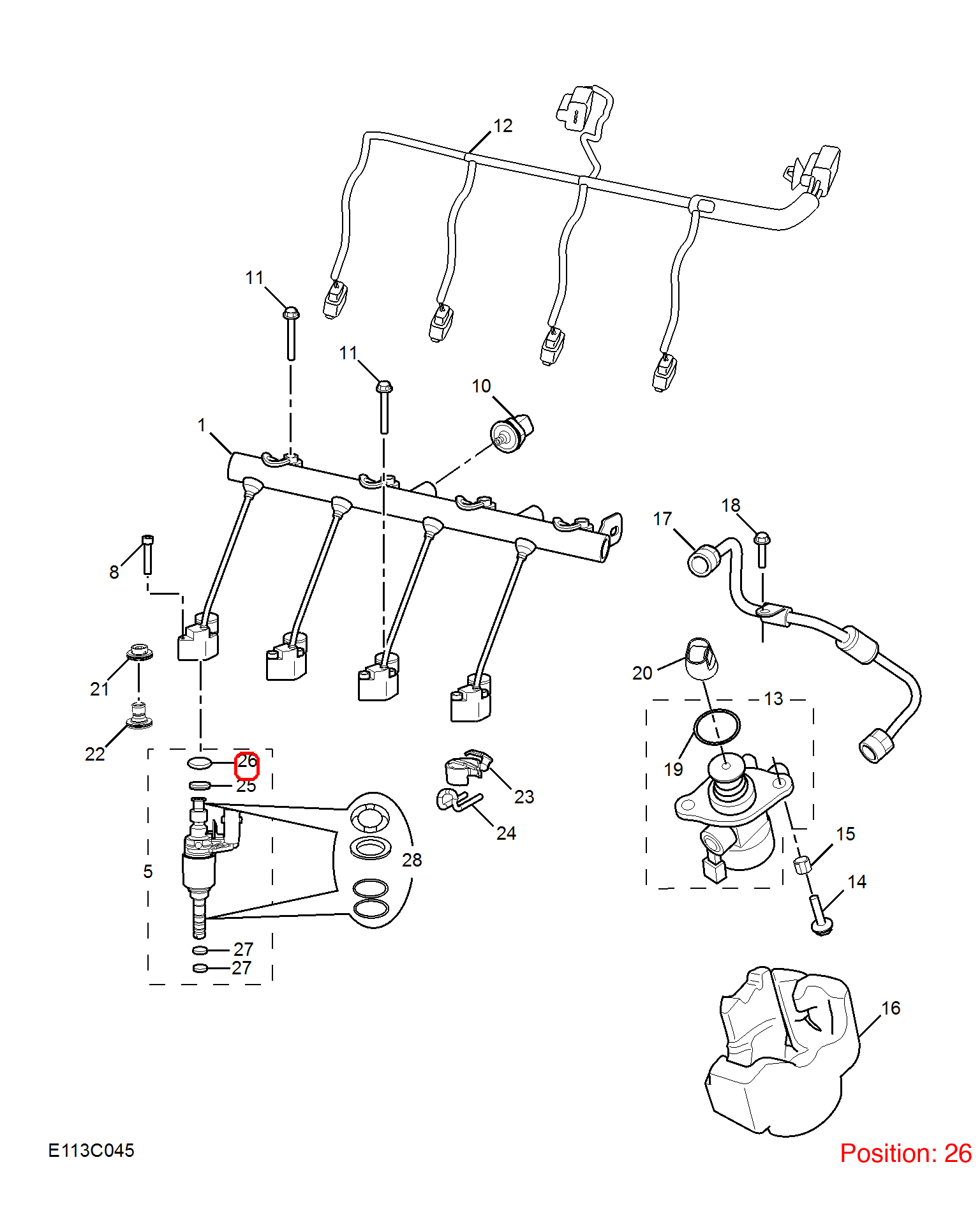 MG O-Ring OEM 10387018 FOR MG MG5 MG6 10387018-MG_OEM