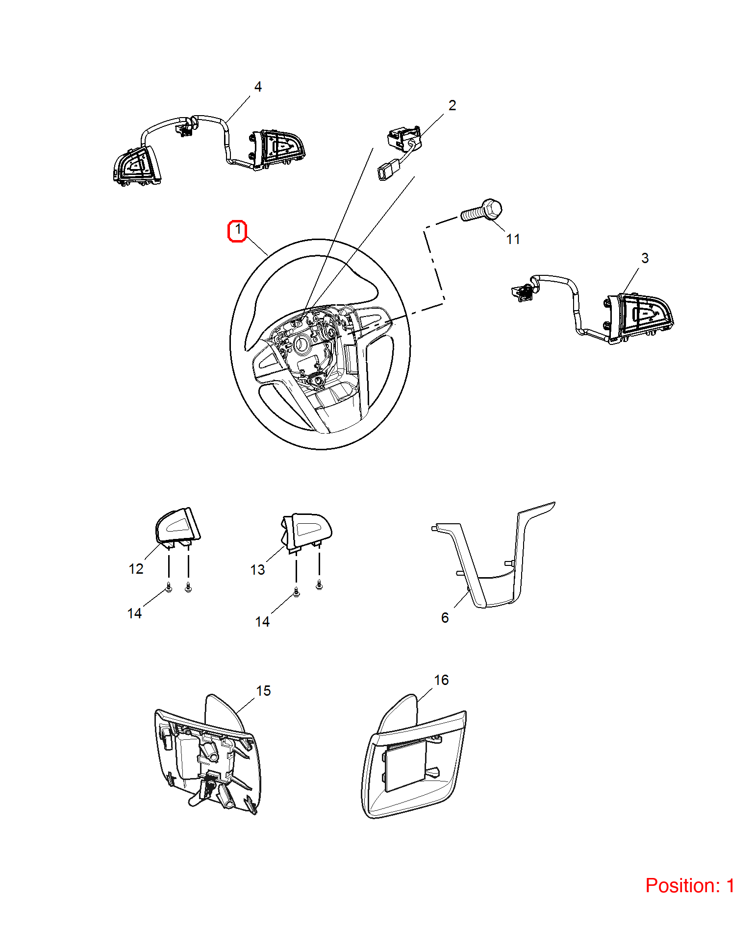 MG Steering wheel OEM 10387737 10387737-MG_OEM