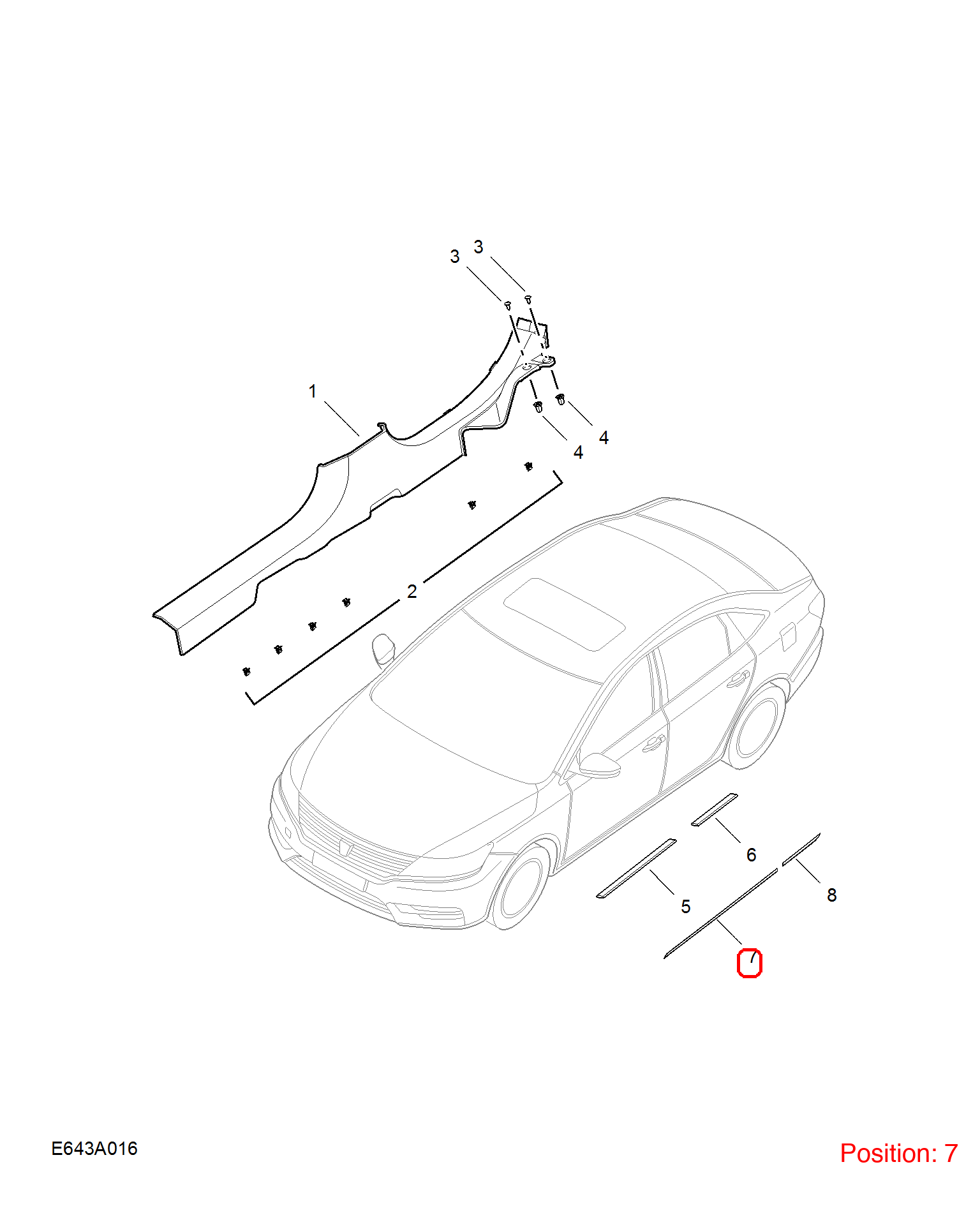 MG Door Strip OEM 10389001 FOR MG6 10389001-MG_OEM
