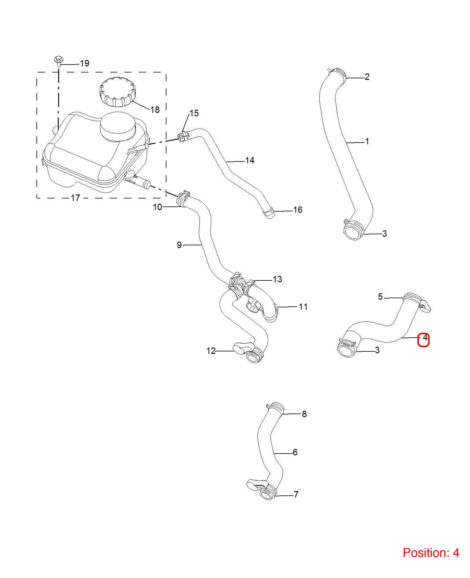 MG Radiator hose OEM 10389529 FOR MG 10389529-MG_OEM