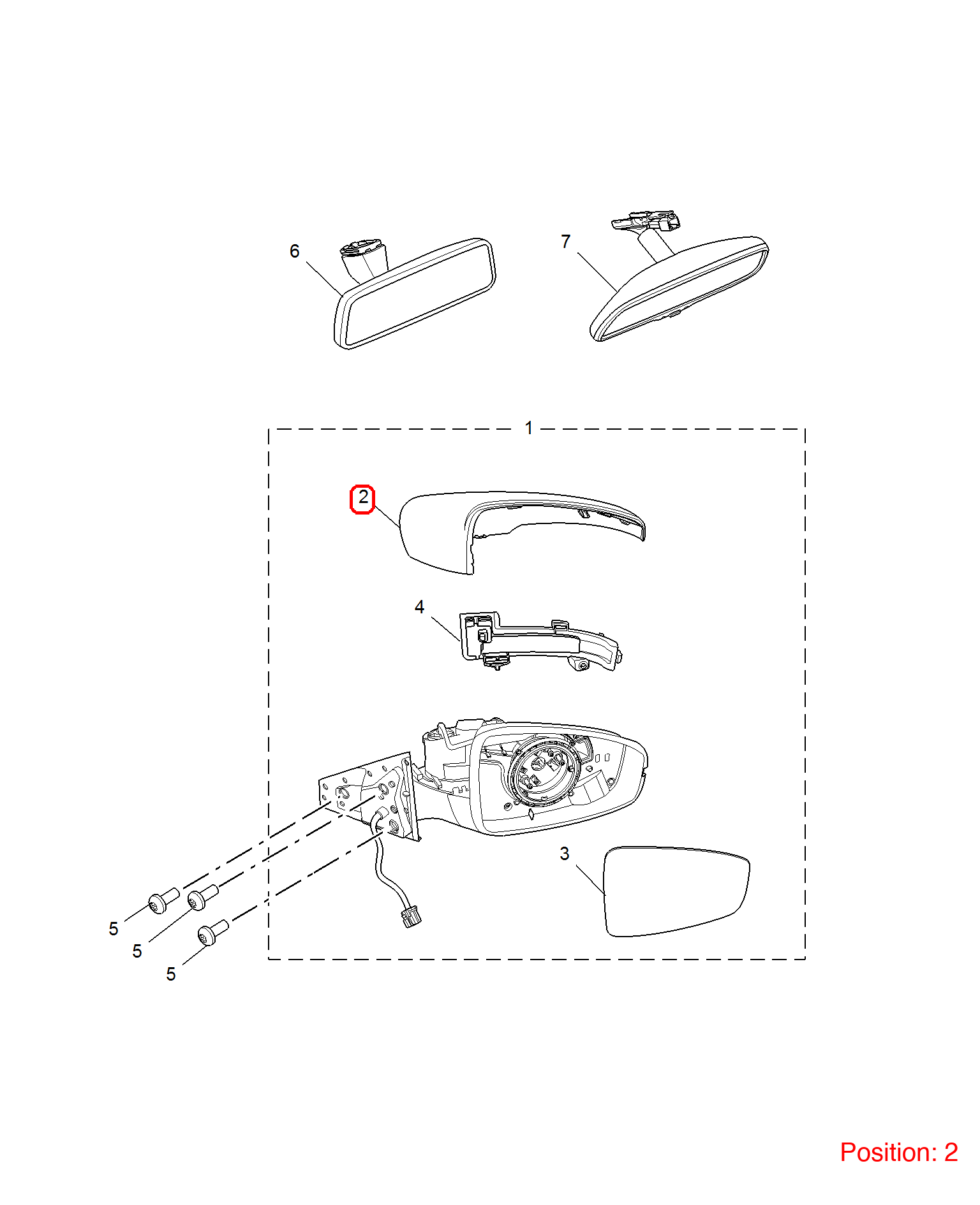 MG Rearview mirror cover OEM 10393194SPRP FOR MG6 10393194SPRP-MG_OEM