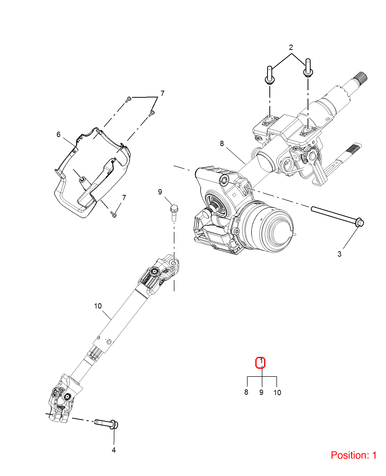 MG Steering column OEM 10400640 FOR MG 10400640-MG_OEM