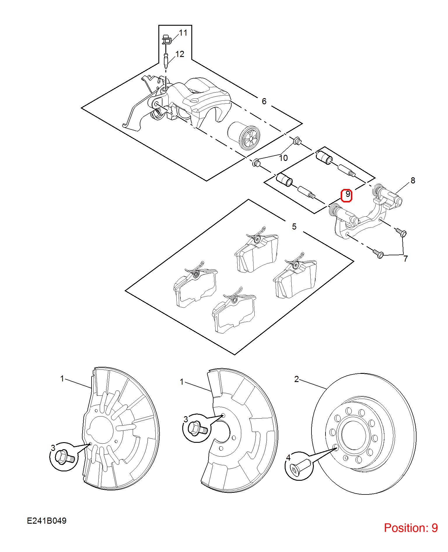 MG Brake caliper pin OEM 10400943 FOR MG5 MG 10400943-MG_OEM