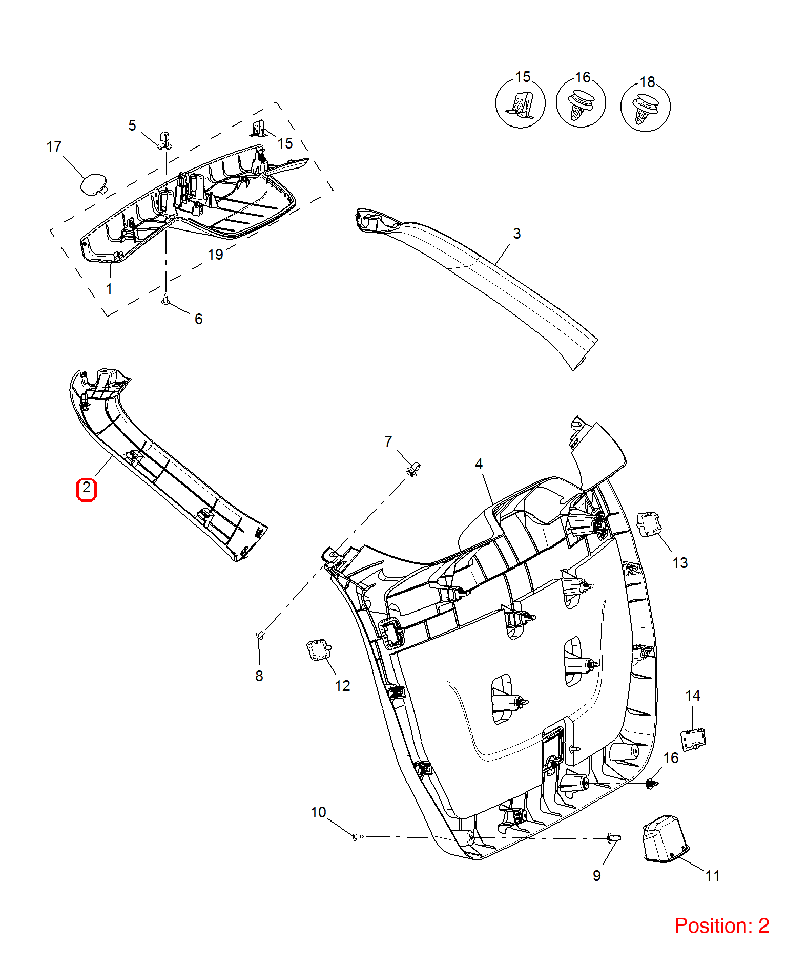 MG Tailgate trim panel OEM 10402042 FOR MG 10402042-MG_OEM