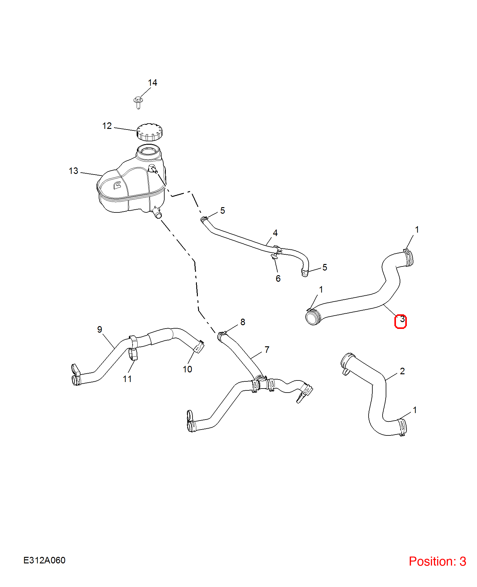 MG Radiator hose OEM 10402989 FOR MG5 10402989-MG_OEM