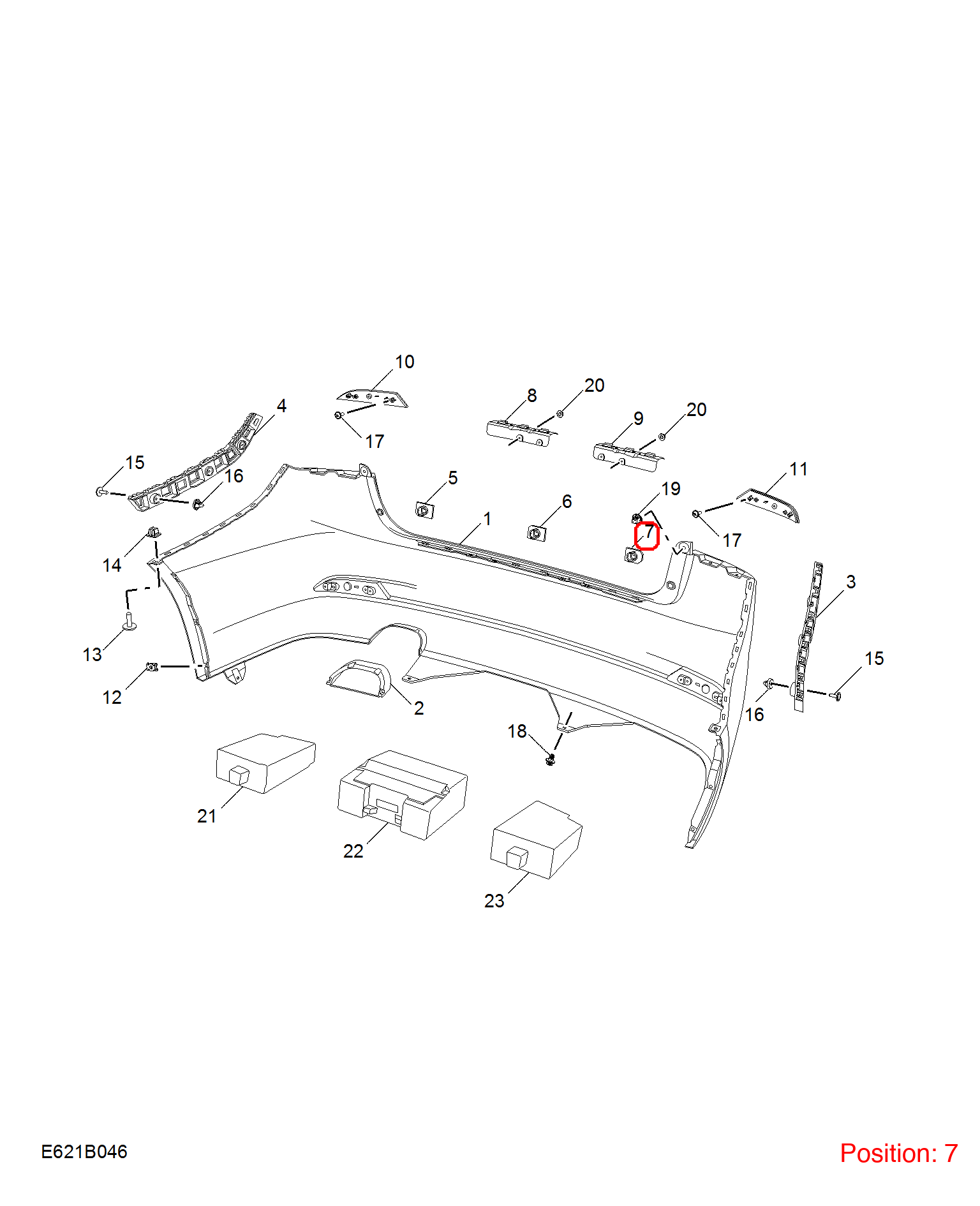 MG Reverse radar bracket OEM 10404040 10404040-MG_OEM
