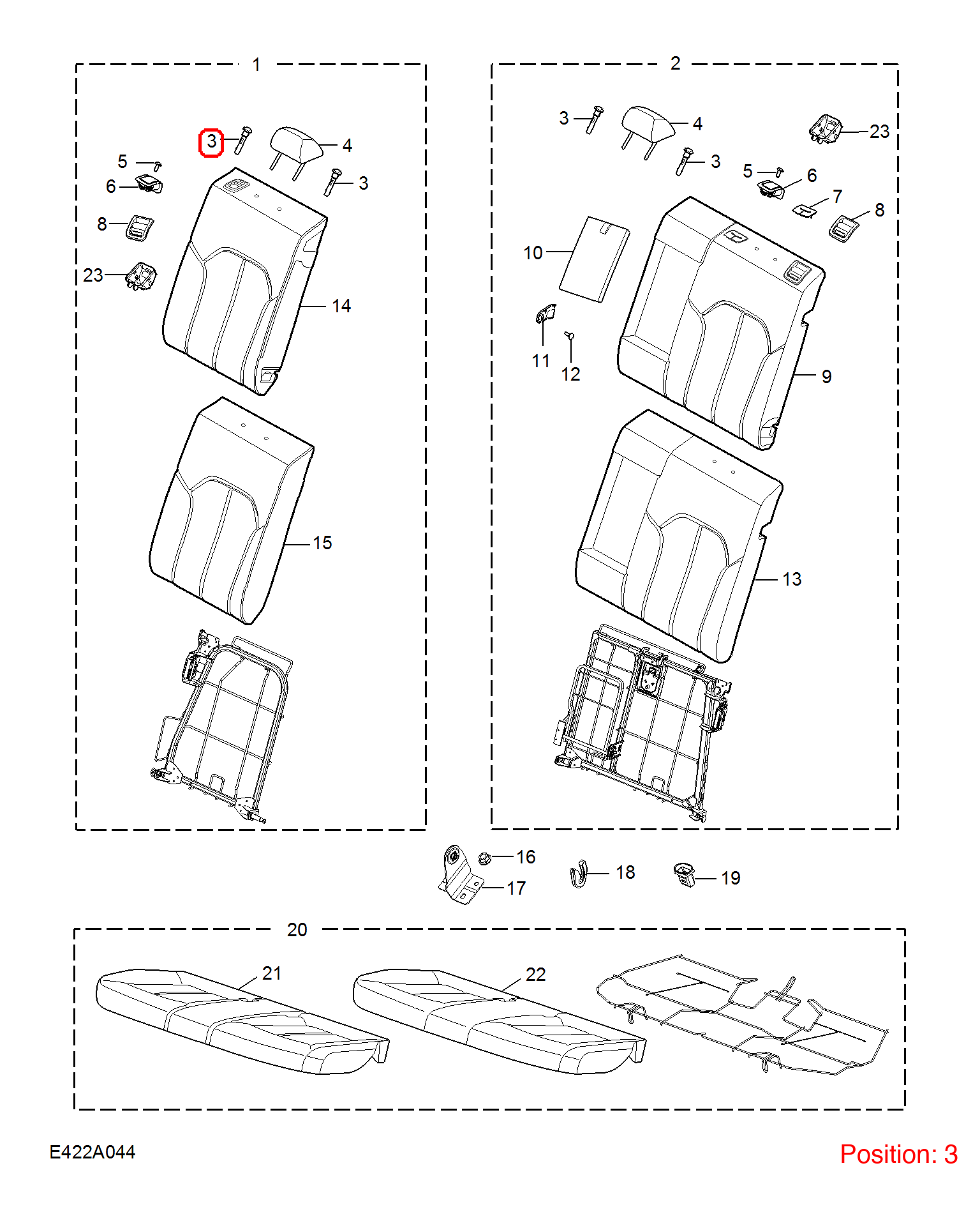 MG Headrest guide piece OEM 10405339PHD FOR RX8 MG MG6 10405339PHD-MG_OEM