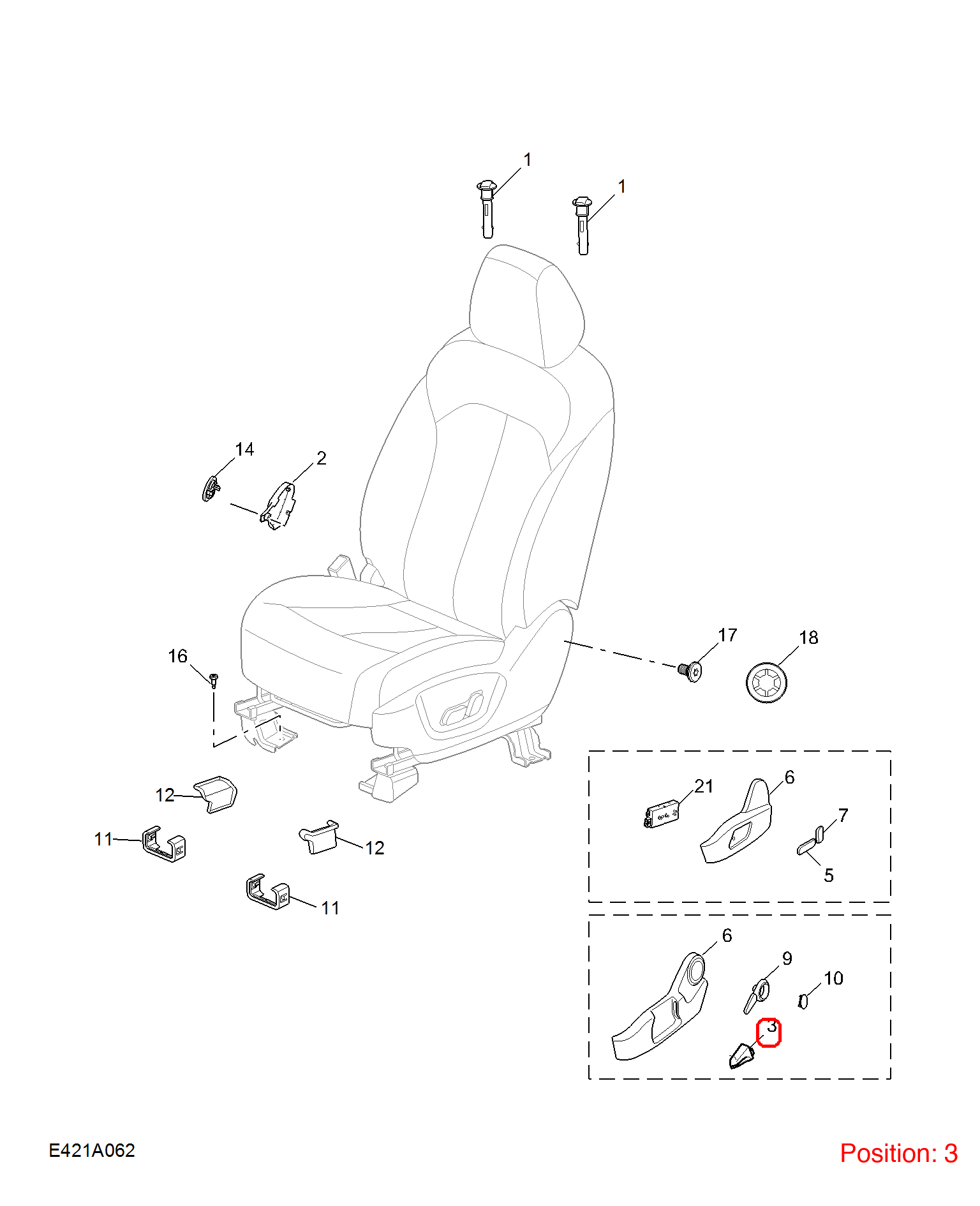 MG Seat adjustment handle OEM 10405821ASA FOR MG 10405821ASA-MG_OEM