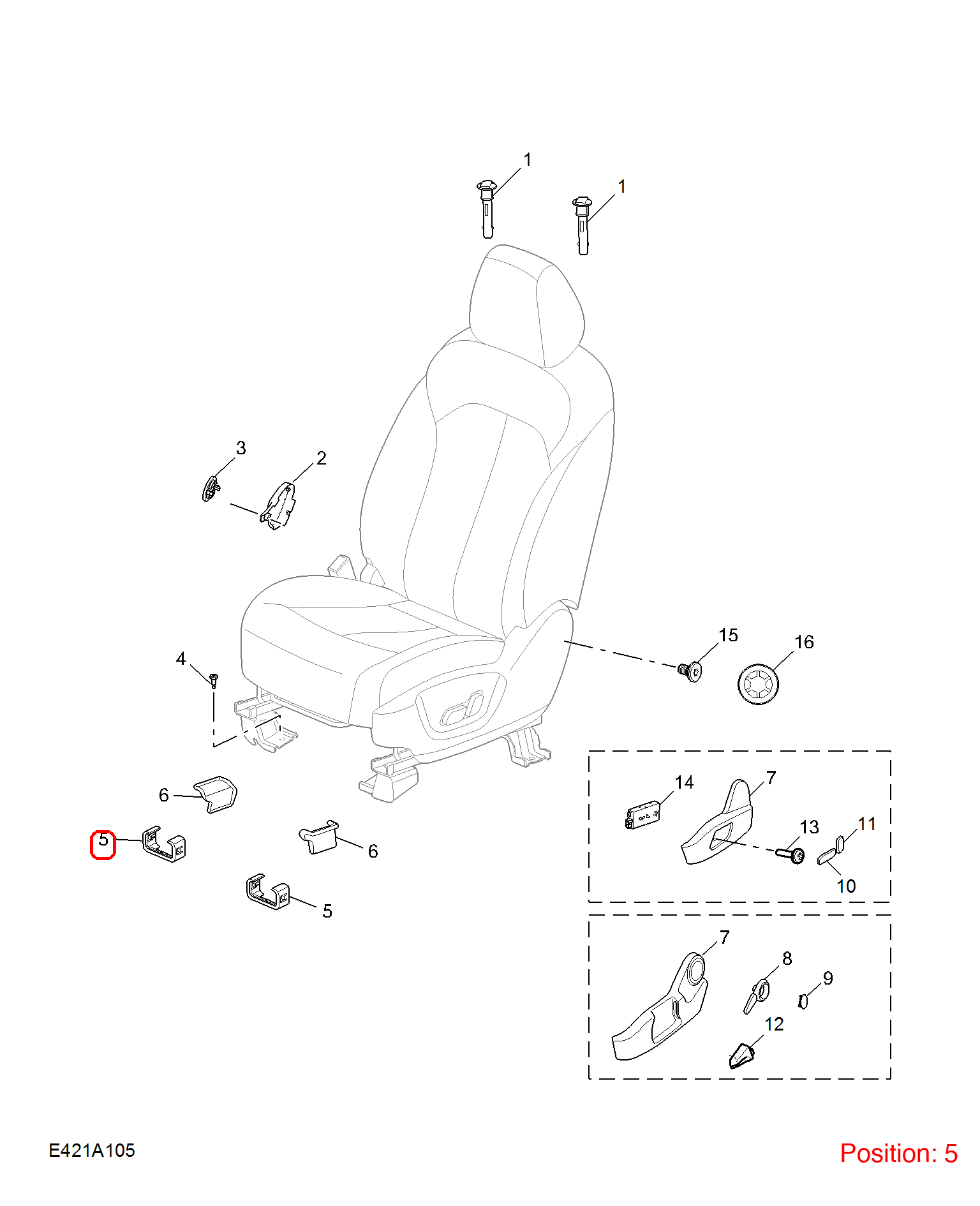 MG Trim cover OEM 10405876 FOR MG MG6 10405876-MG_OEM