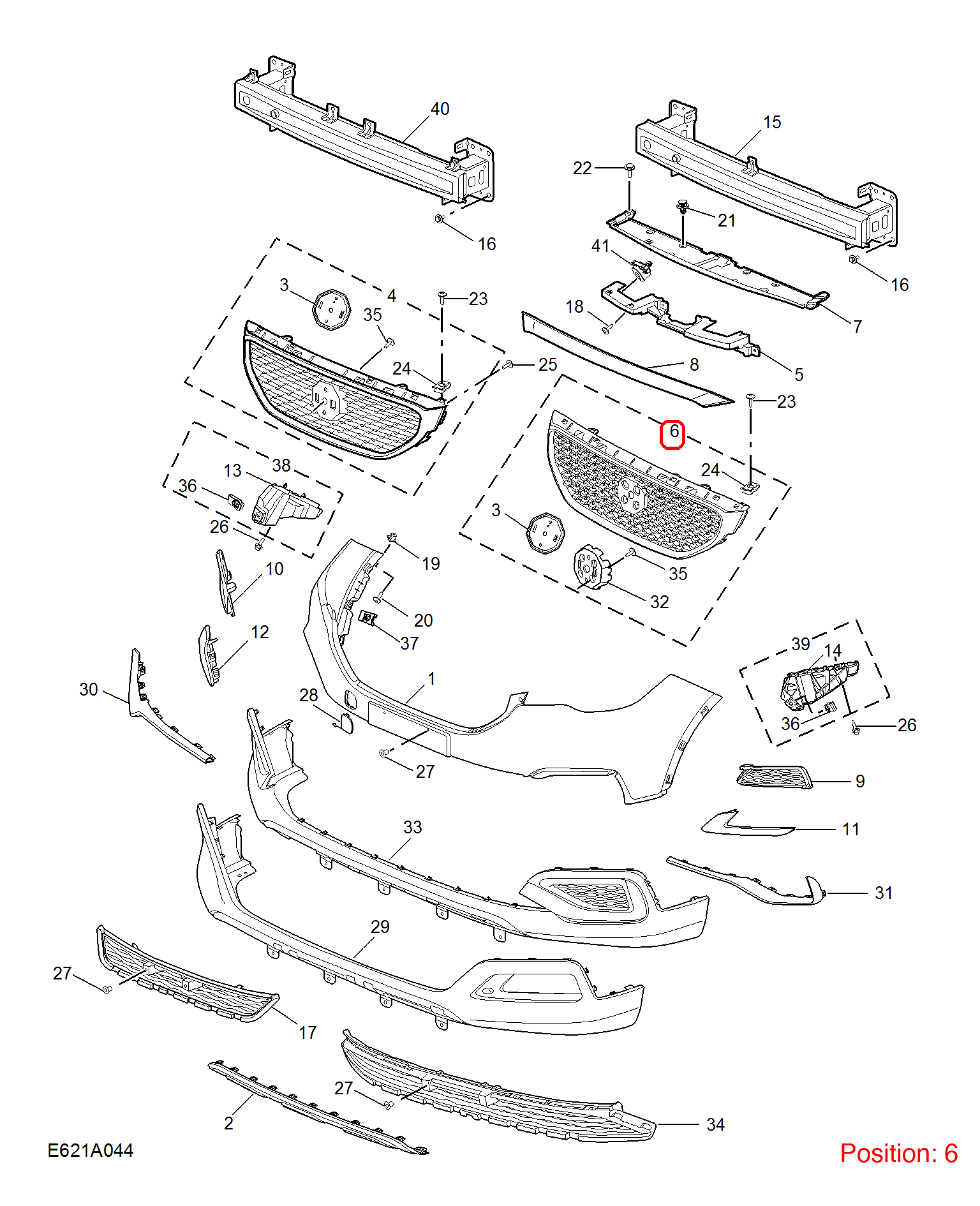MG Front grille OEM 10409301 FOR MG 10409301-MG_OEM