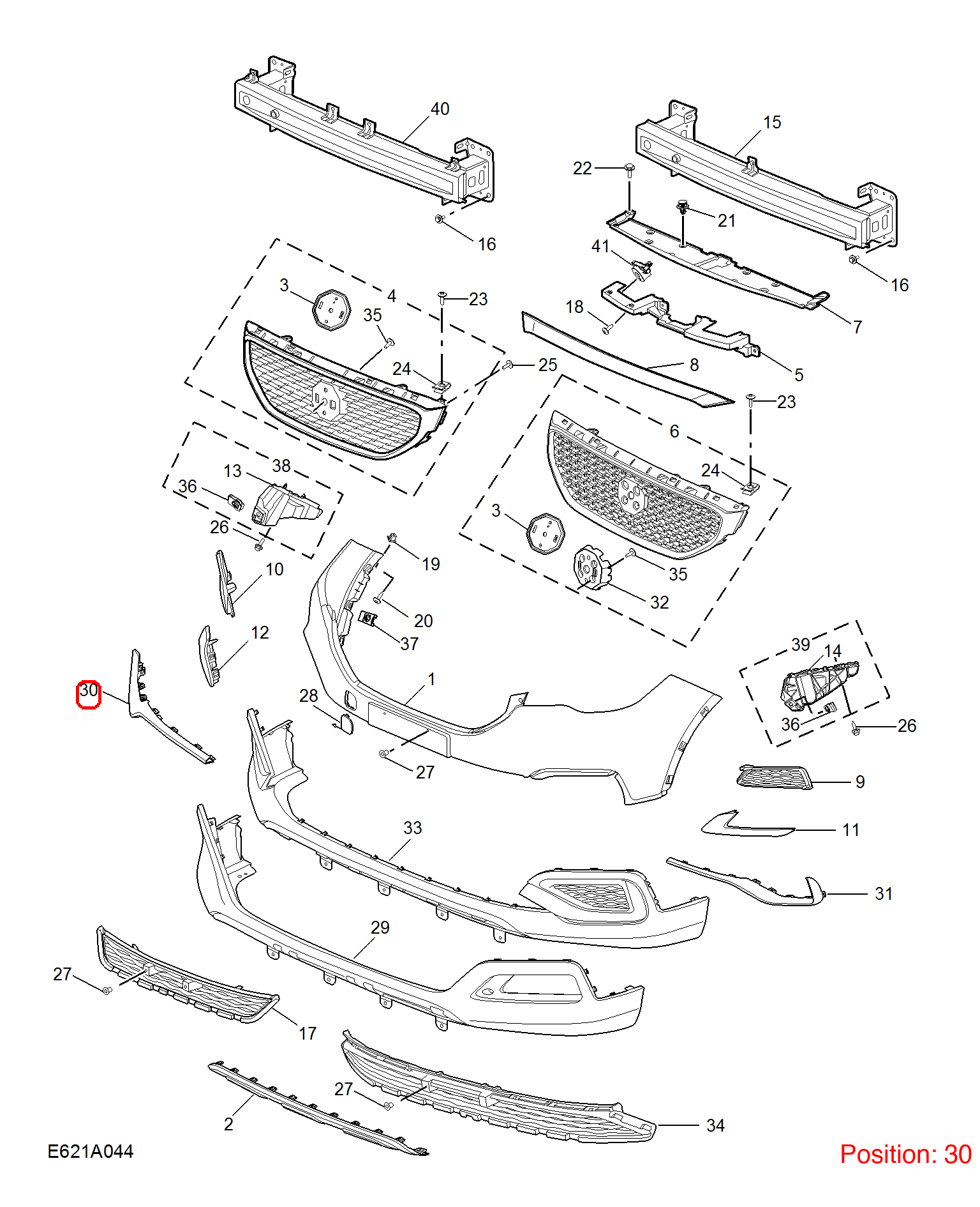 MG Fog lamp cover trim OEM 10409310 FOR MG 10409310-MG_OEM