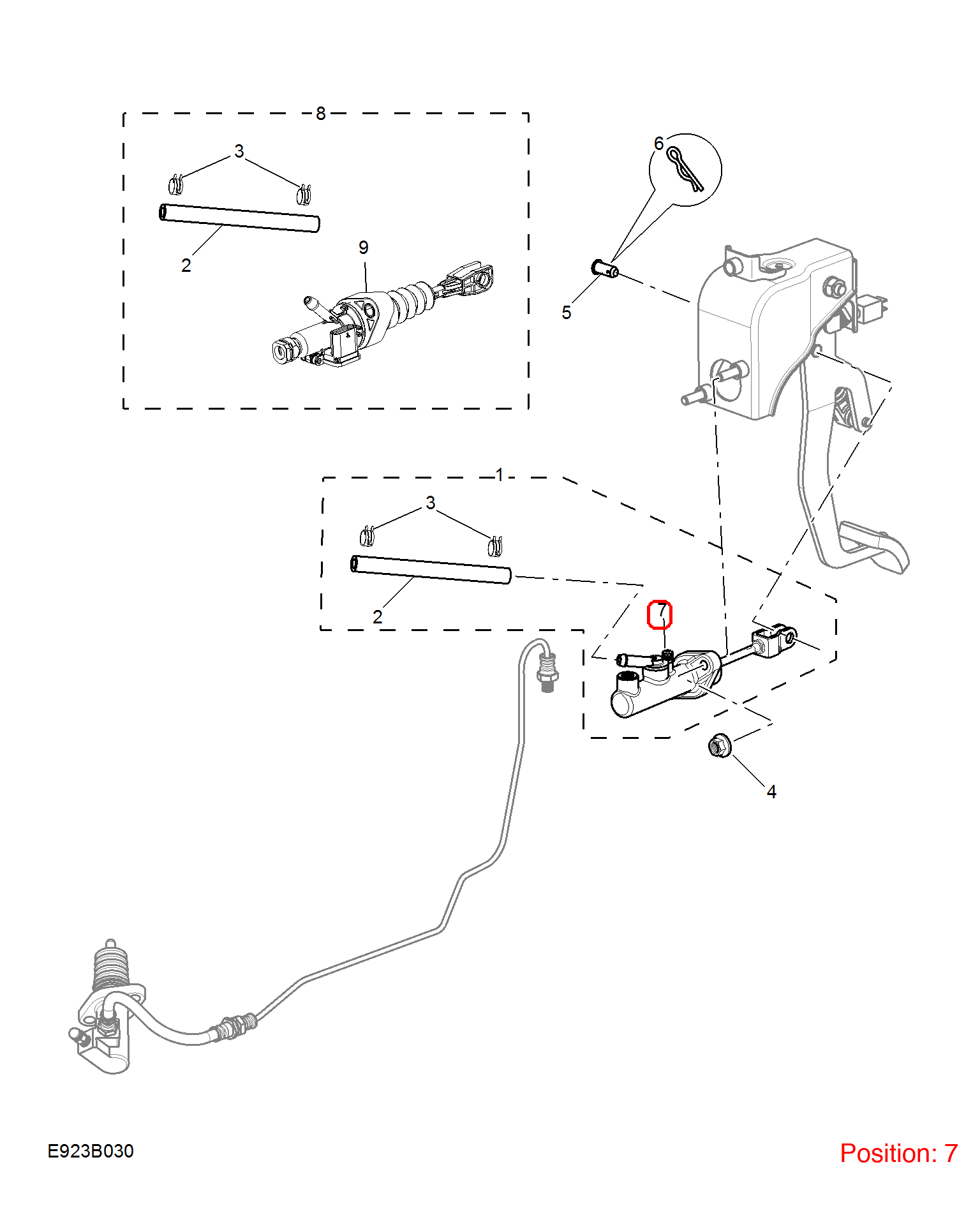 MG Clutch master cylinder OEM 10411997 10411997-MG_OEM