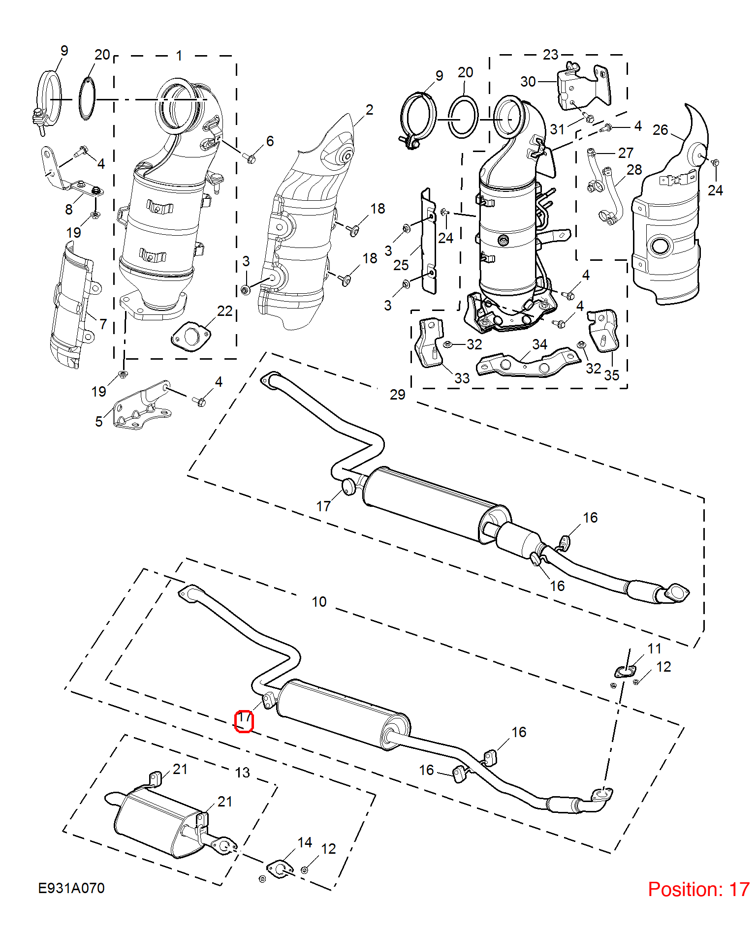 MG Exhaust pipe hanger OEM 10412225 FOR MG 10412225-MG_OEM