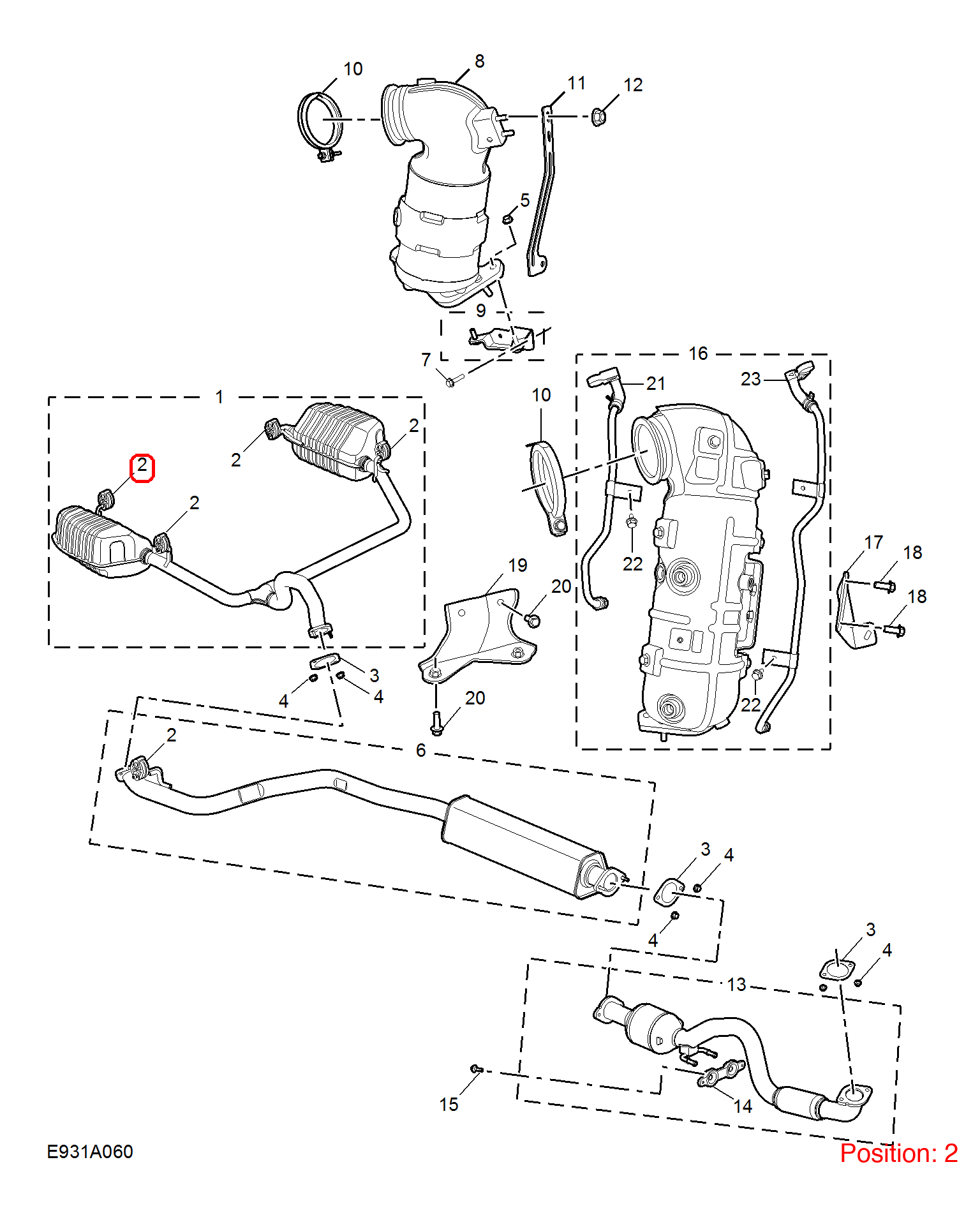 MG Exhaust pipe hanger OEM 10412227 FOR MG 10412227-MG_OEM