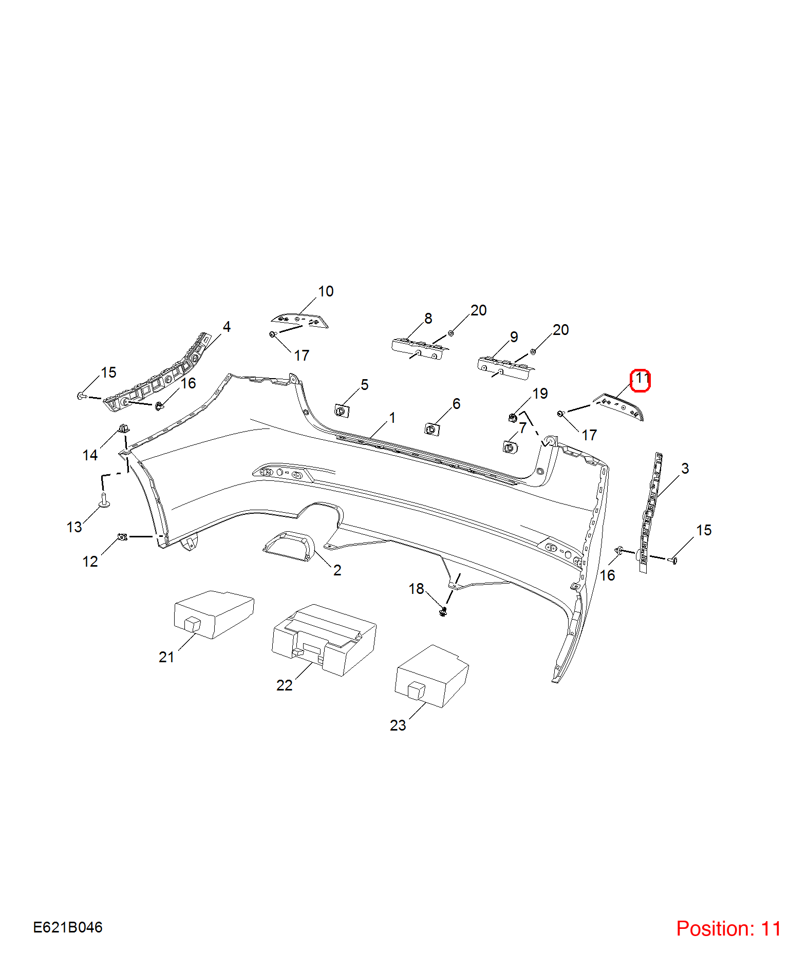 MG Bumper reflectors OEM 10413470 10413470-MG_OEM