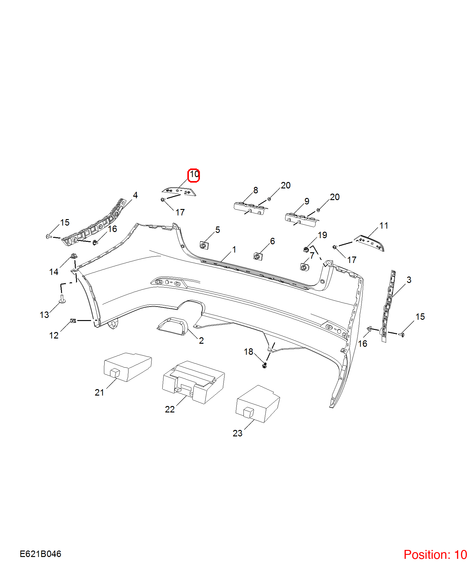 MG Bumper reflectors OEM 10413471 10413471-MG_OEM