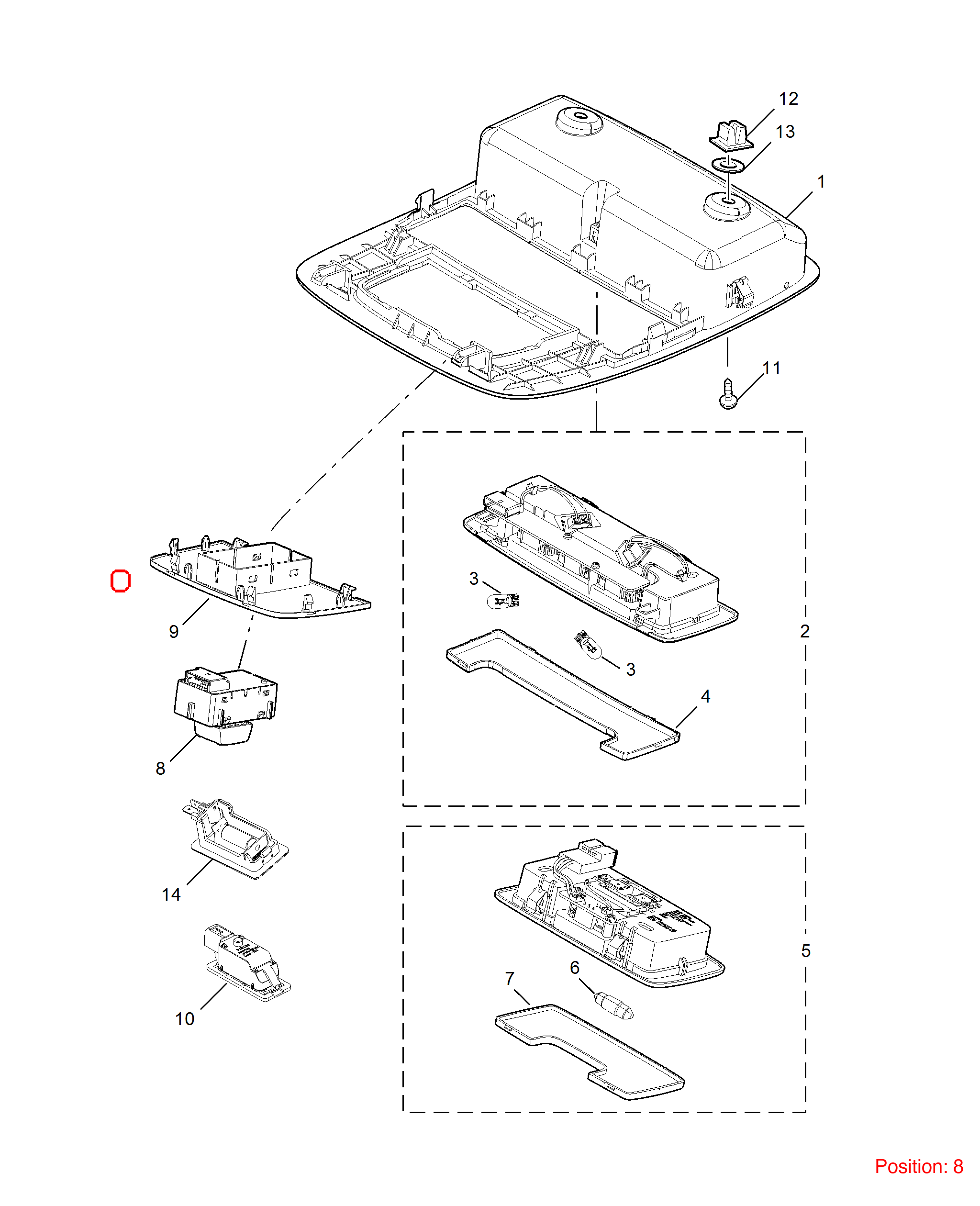 MG Sunroof switch OEM 10419663ESC FOR MG5 10419663ESC-MG_OEM