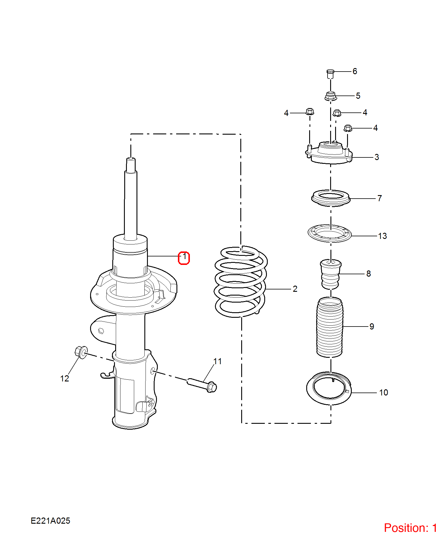 MG Shock absorber OEM 10419961 FOR MG6 10419961-MG_OEM