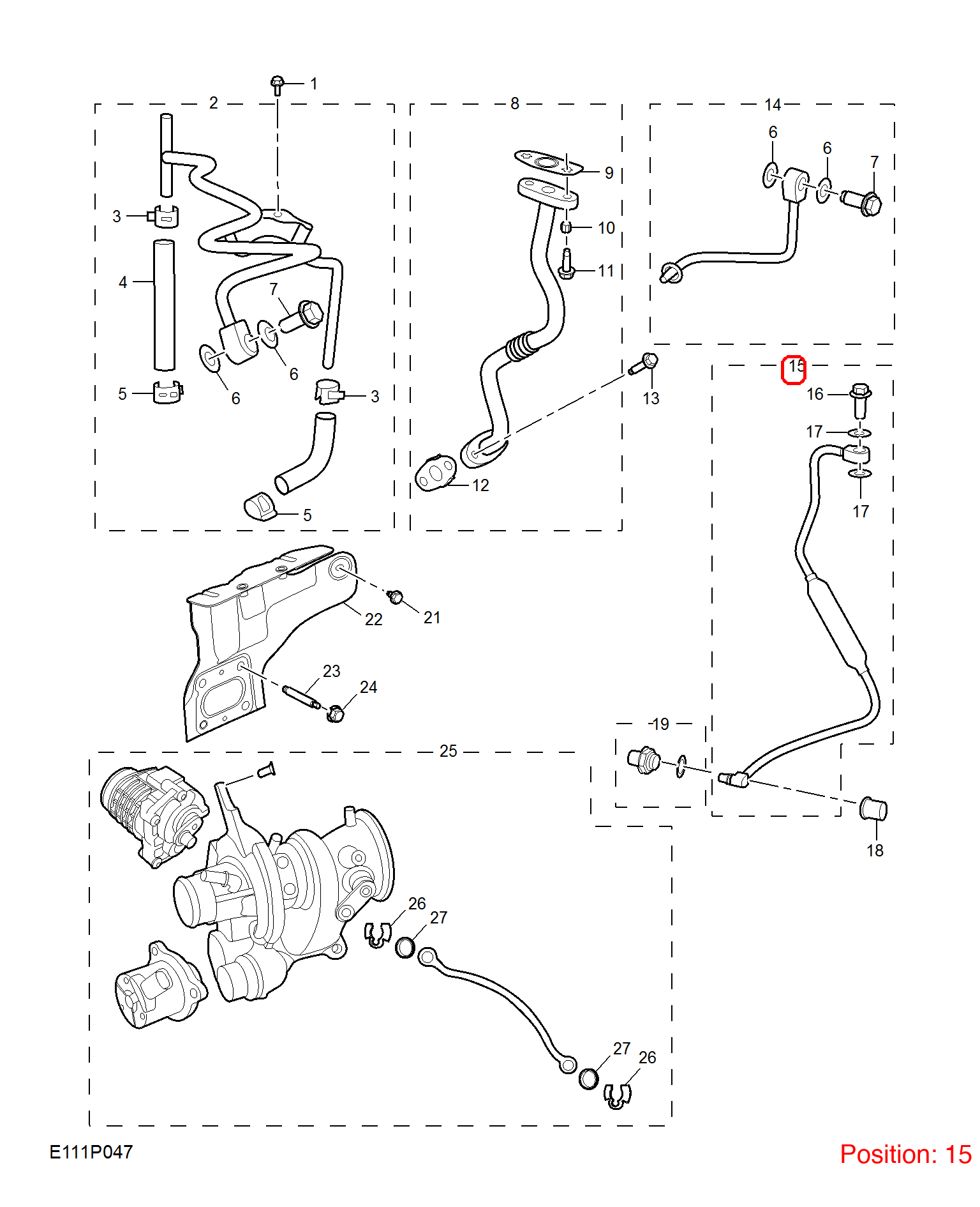 MG Turbocharger oil pipe OEM 10422654 FOR RX5 MG MG5 MG6 10422654-MG_OEM