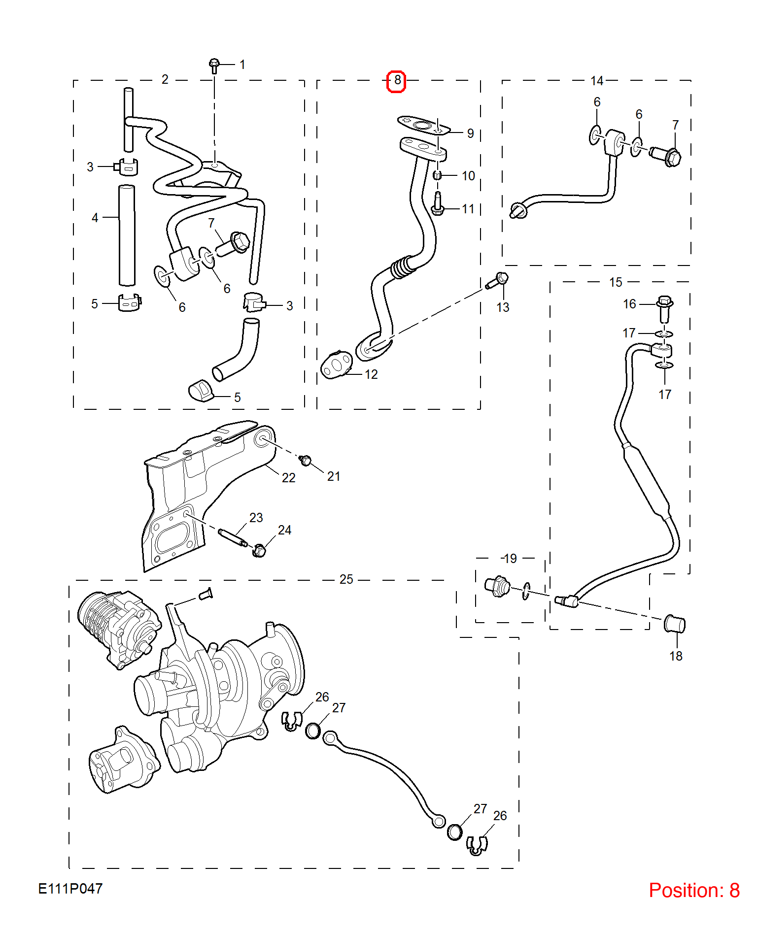 MG Turbocharger oil pipe OEM 10422658 FOR RX5 MG MG5 MG6 10422658-MG_OEM