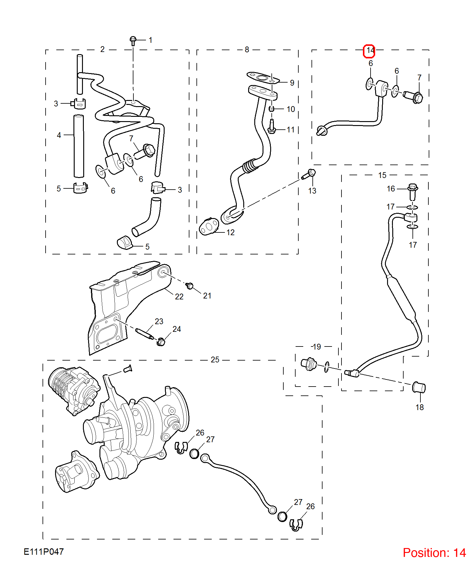 MG Turbocharger water pipe OEM 10422670 FOR MG MG5 10422670-MG_OEM