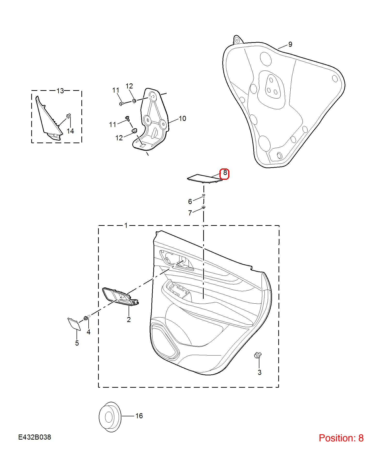 MG Trim cover OEM 10423603NBC FOR MG 10423603NBC-MG_OEM
