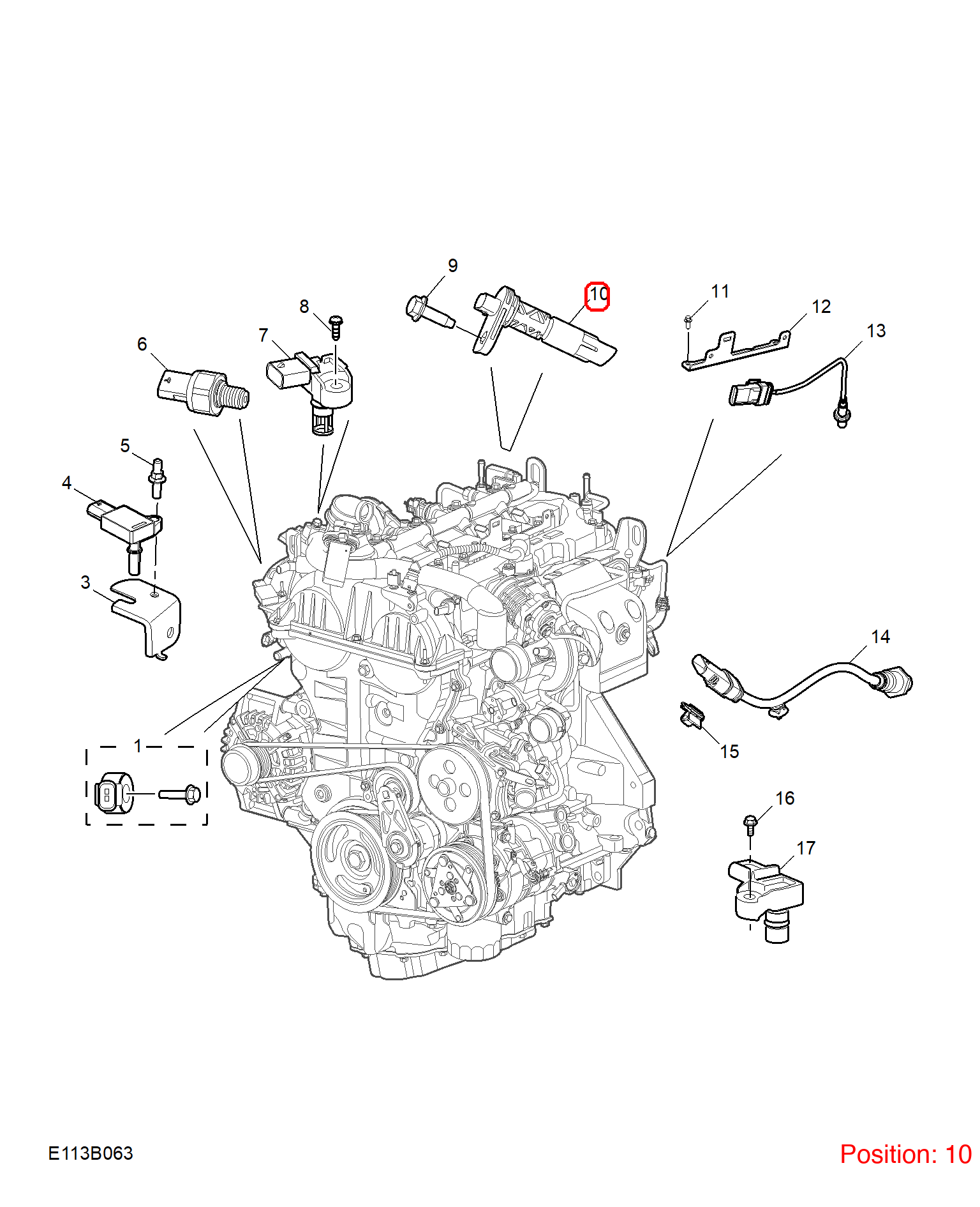 MG Crankshaft position sensor OEM 10423989 FOR MG MG5 10423989-MG_OEM