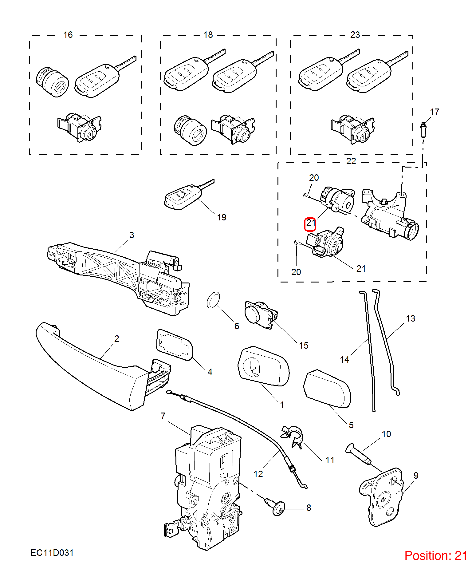 MG Ignition switch OEM 10424939 10424939-MG_OEM