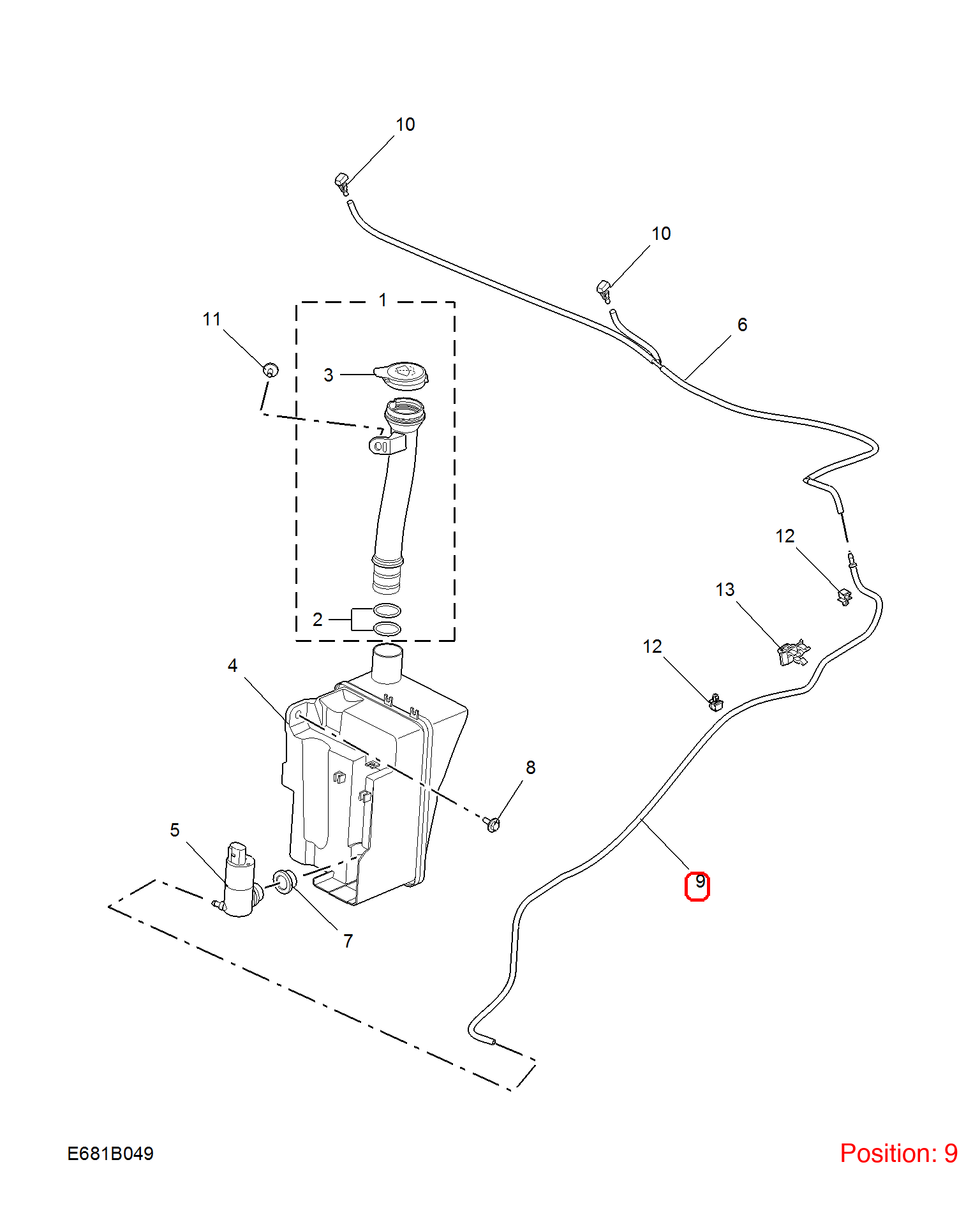 MG Wiper spray pipe OEM 10425112 FOR MG5 MG 10425112-MG_OEM