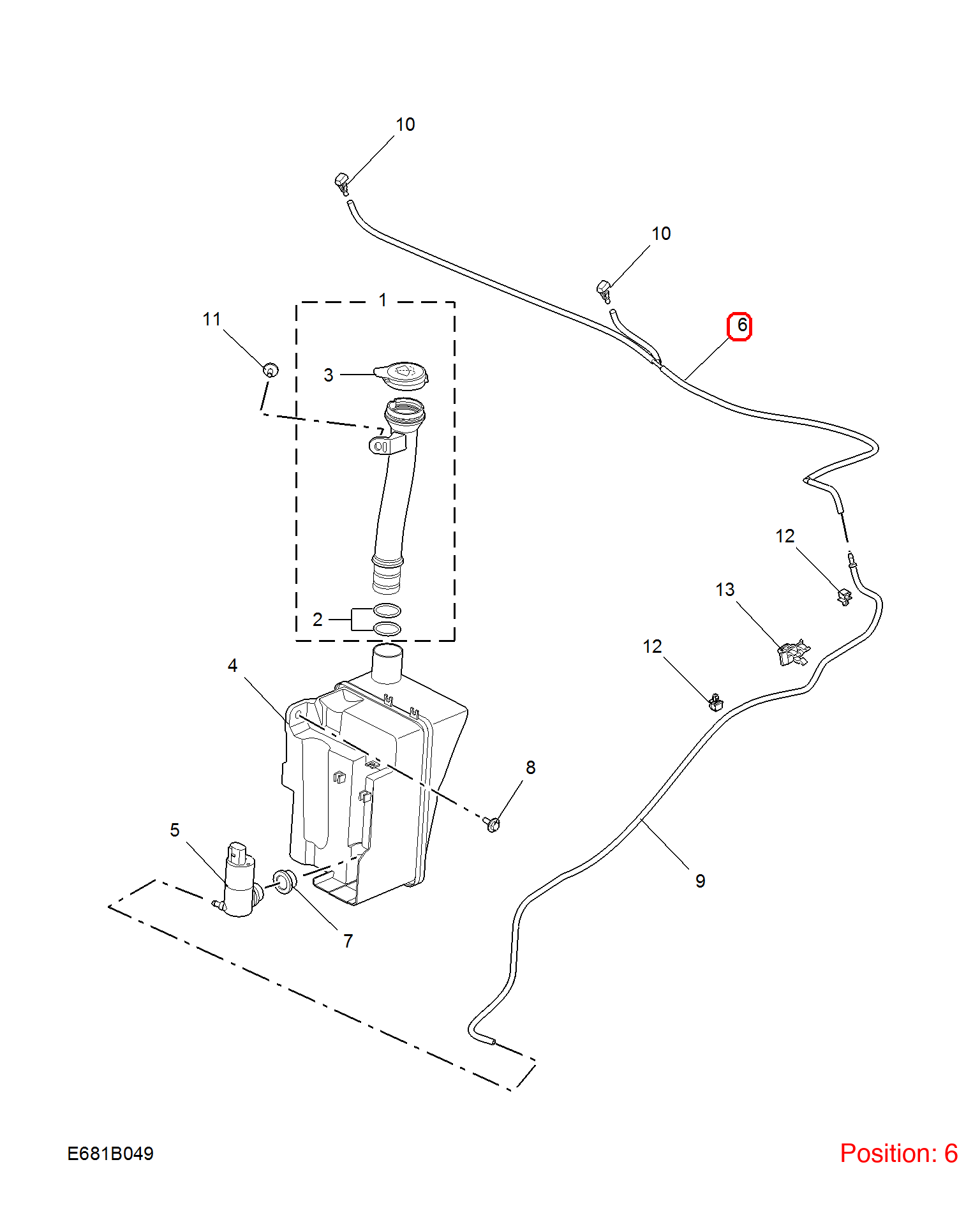 MG Wiper spray pipe OEM 10425115 FOR MG5 MG 10425115-MG_OEM