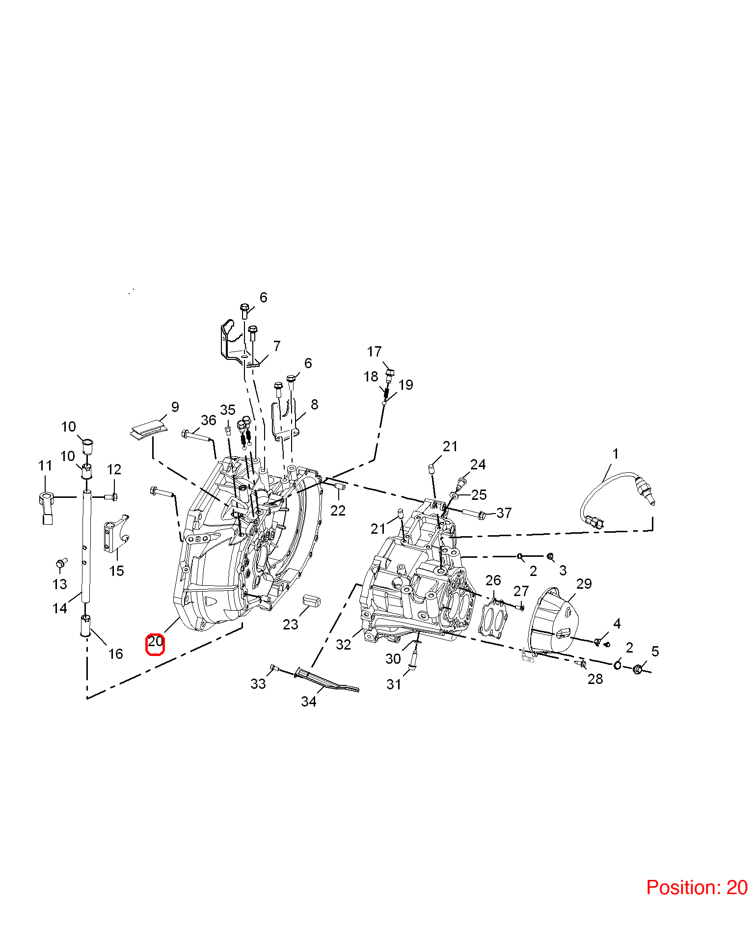 MG Transmission housing OEM 10425848 FOR MG350 MG5 10425848-MG_OEM